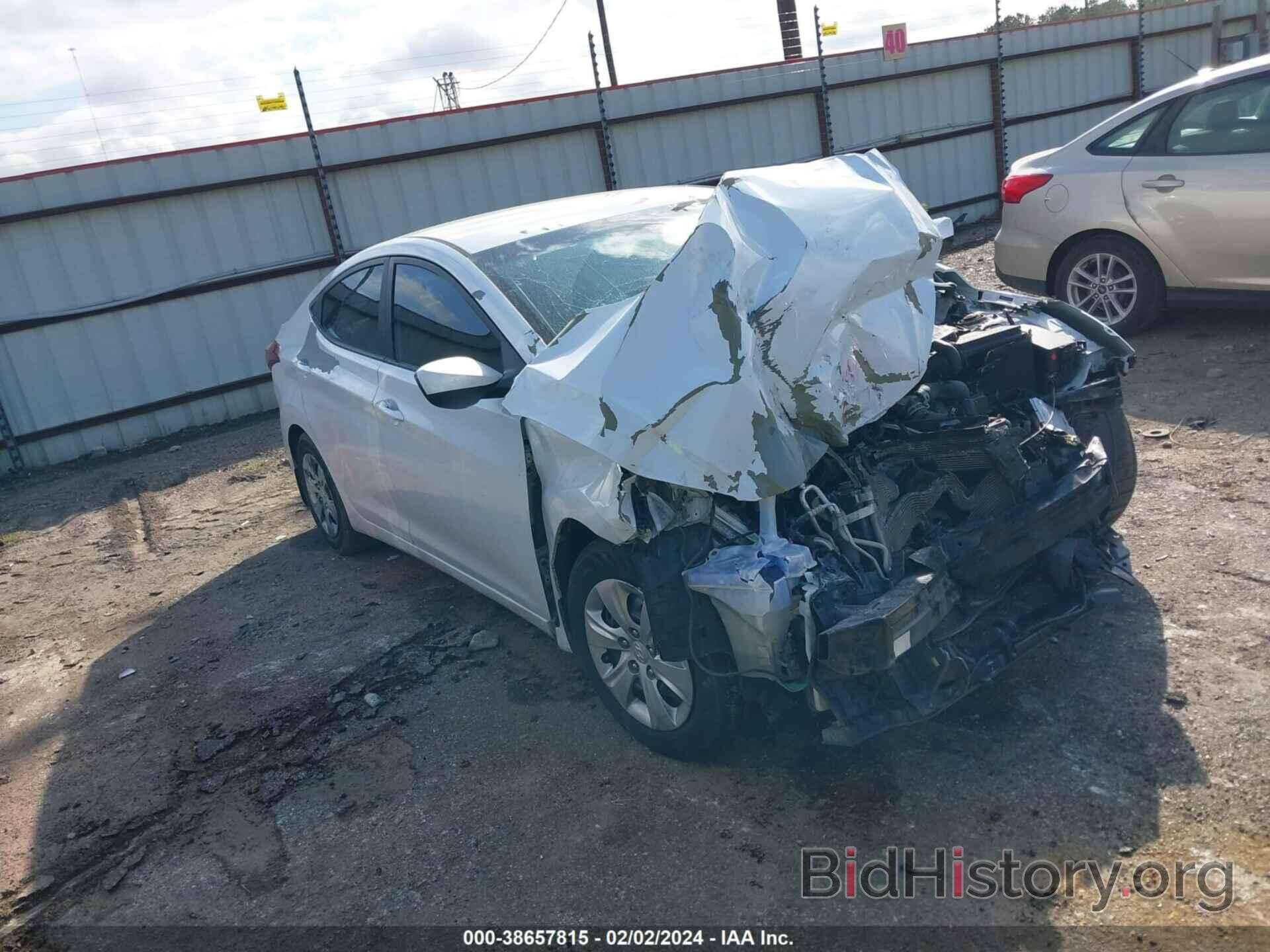 Photo 5NPDH4AE4GH772011 - HYUNDAI ELANTRA 2016