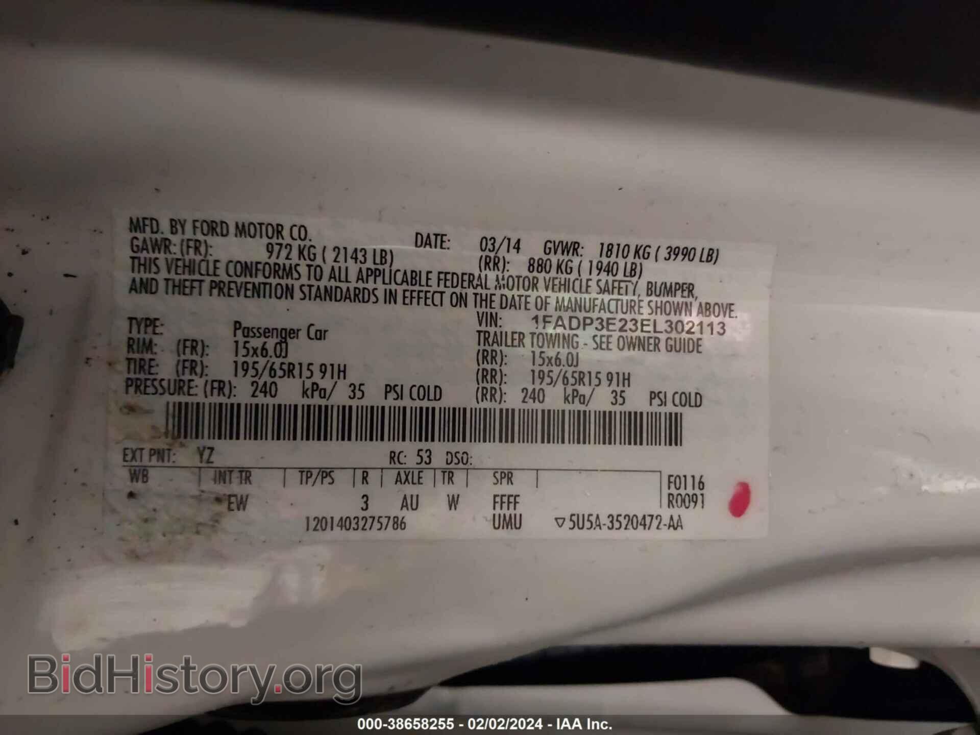 2014 FORD FOCUS - VIN: 1FADP3E23EL302113 - Photo 9