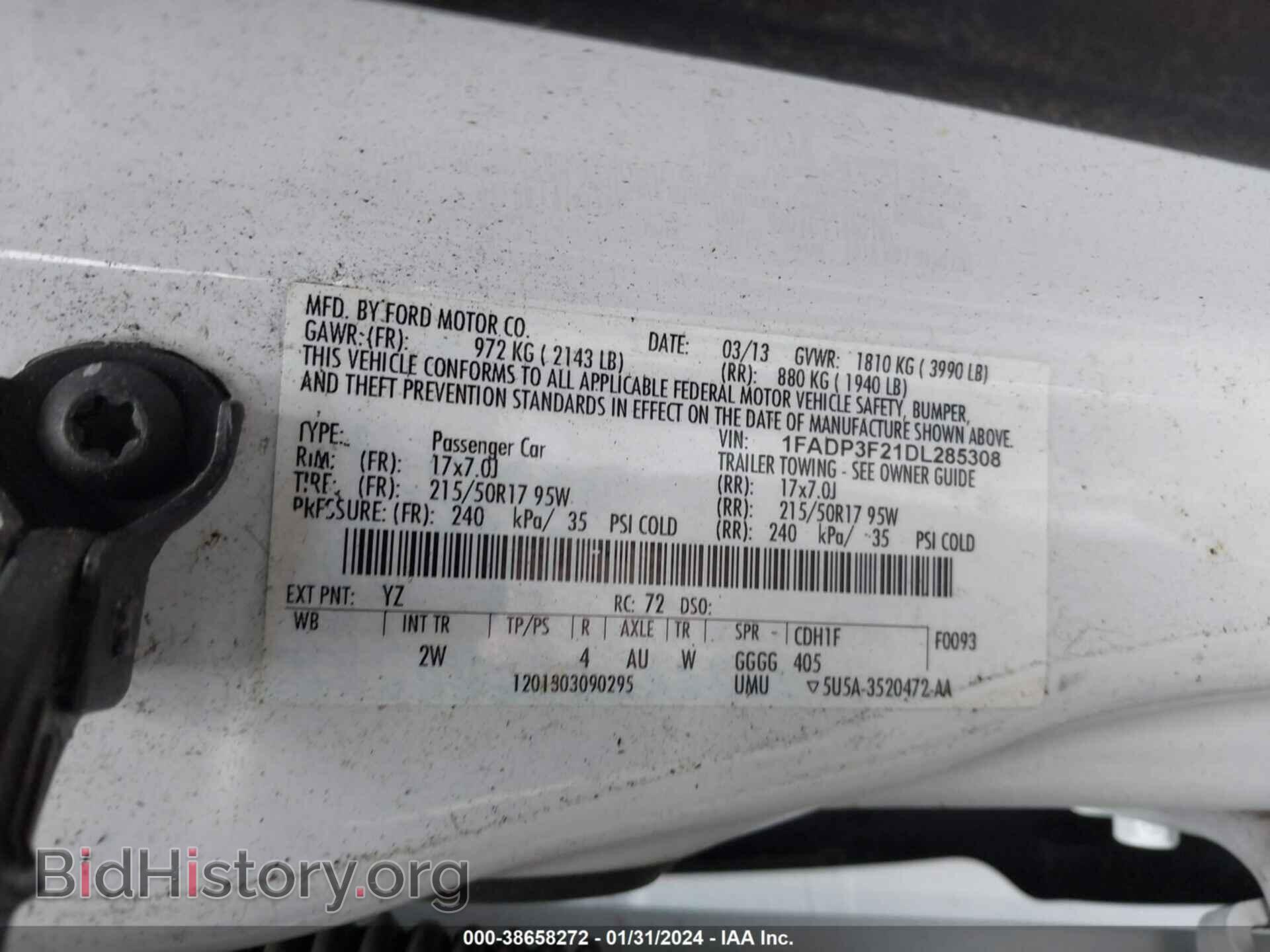 2013 FORD FOCUS - VIN: 1FADP3F21DL285308 - Photo 9