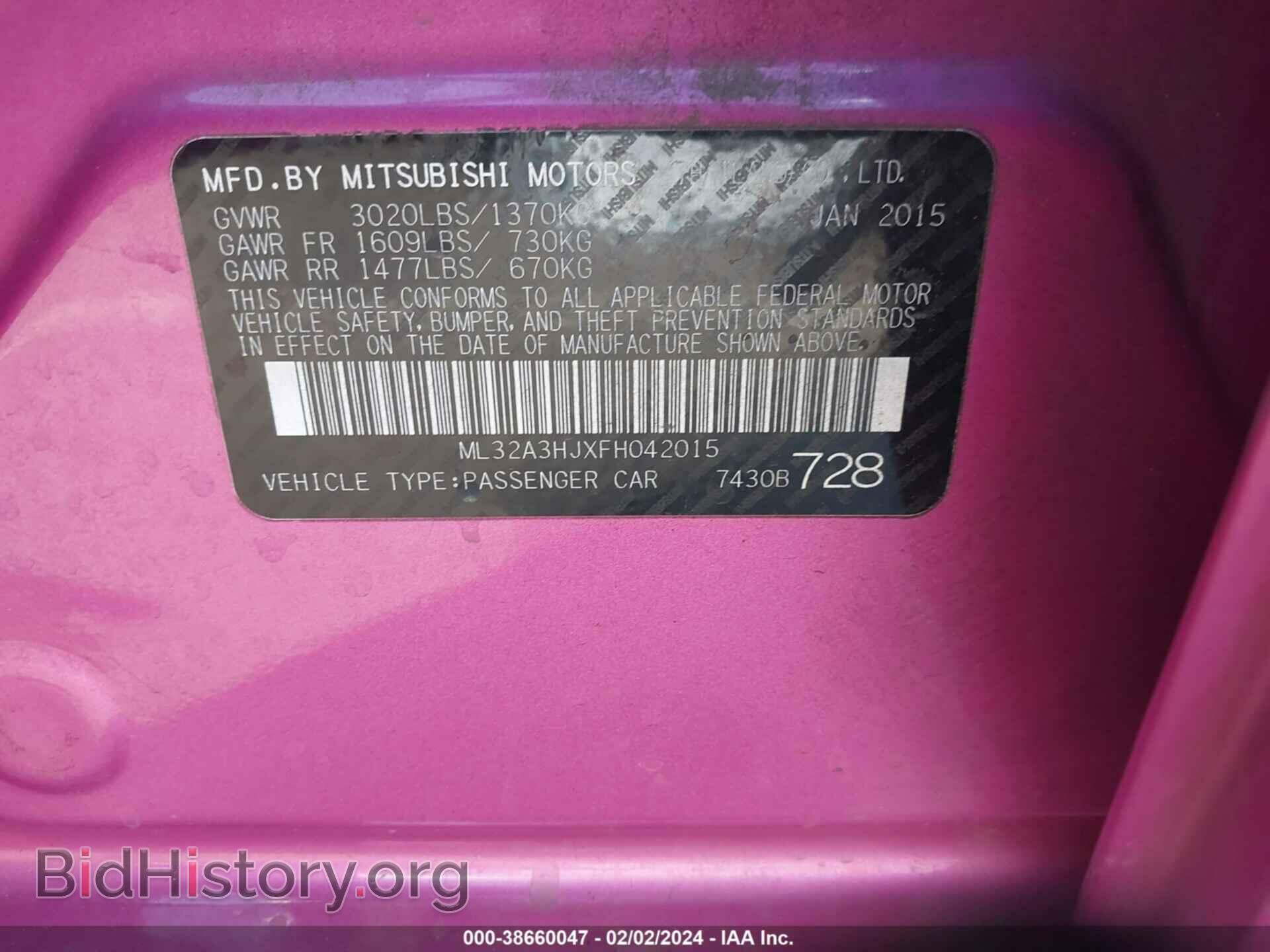 2015 MITSUBISHI MIRAGE - VIN: ML32A3HJXFH042015 - Фото 9