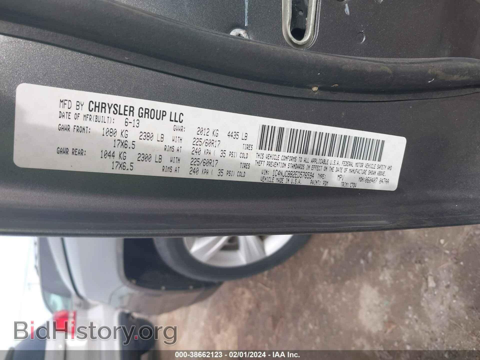 2014 JEEP COMPASS - VIN: 1C4NJCBB2ED576594 - Фото 9