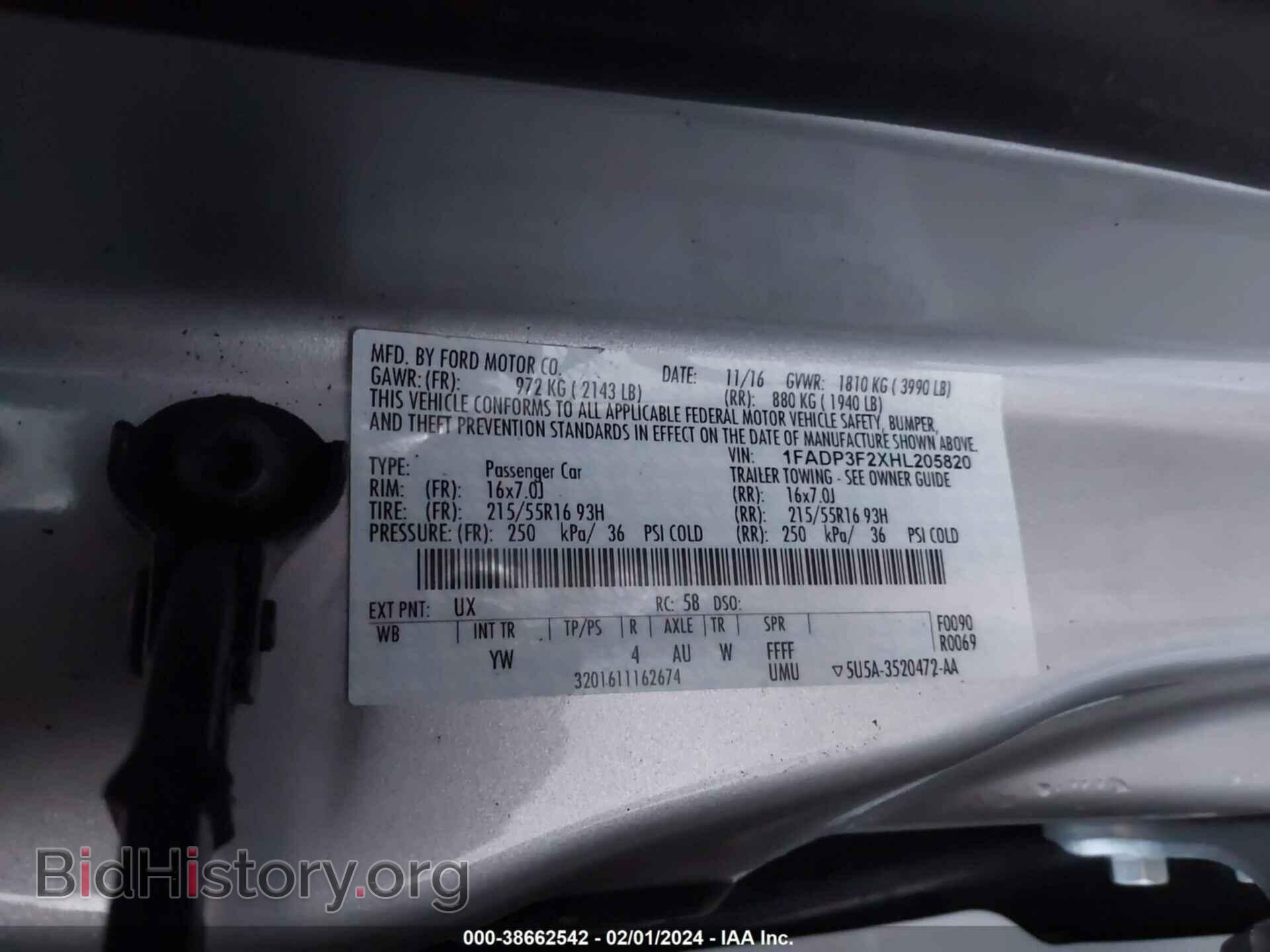 2017 FORD FOCUS - VIN: 1FADP3F2XHL205820 - Фото 9