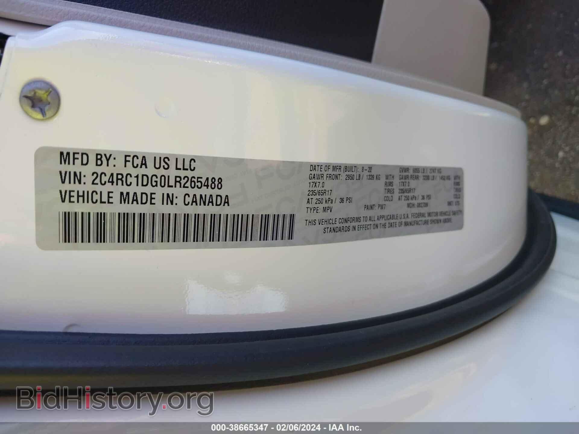 2020 CHRYSLER VOYAGER - VIN: 2C4RC1DG0LR265488 - Фото 9