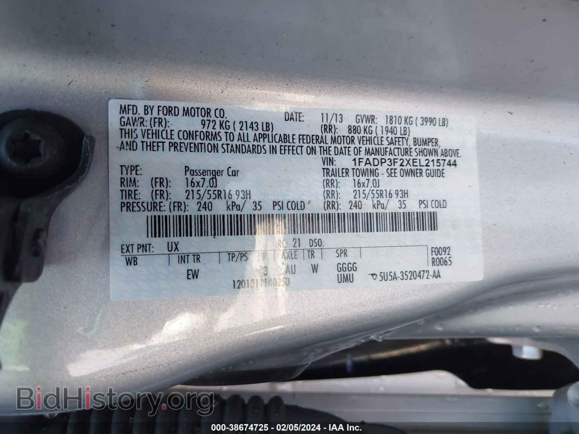 2014 FORD FOCUS - VIN: 1FADP3F2XEL215744 - Photo 9