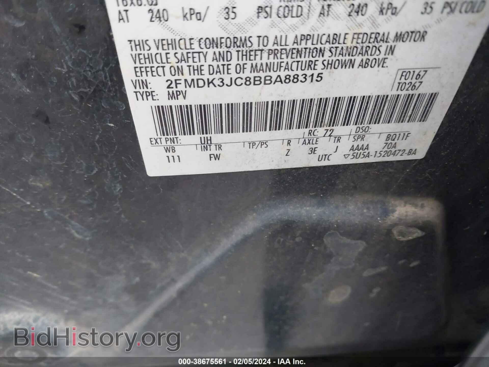 2011 FORD EDGE - VIN: 2FMDK3JC8BBA88315 - Photo 9
