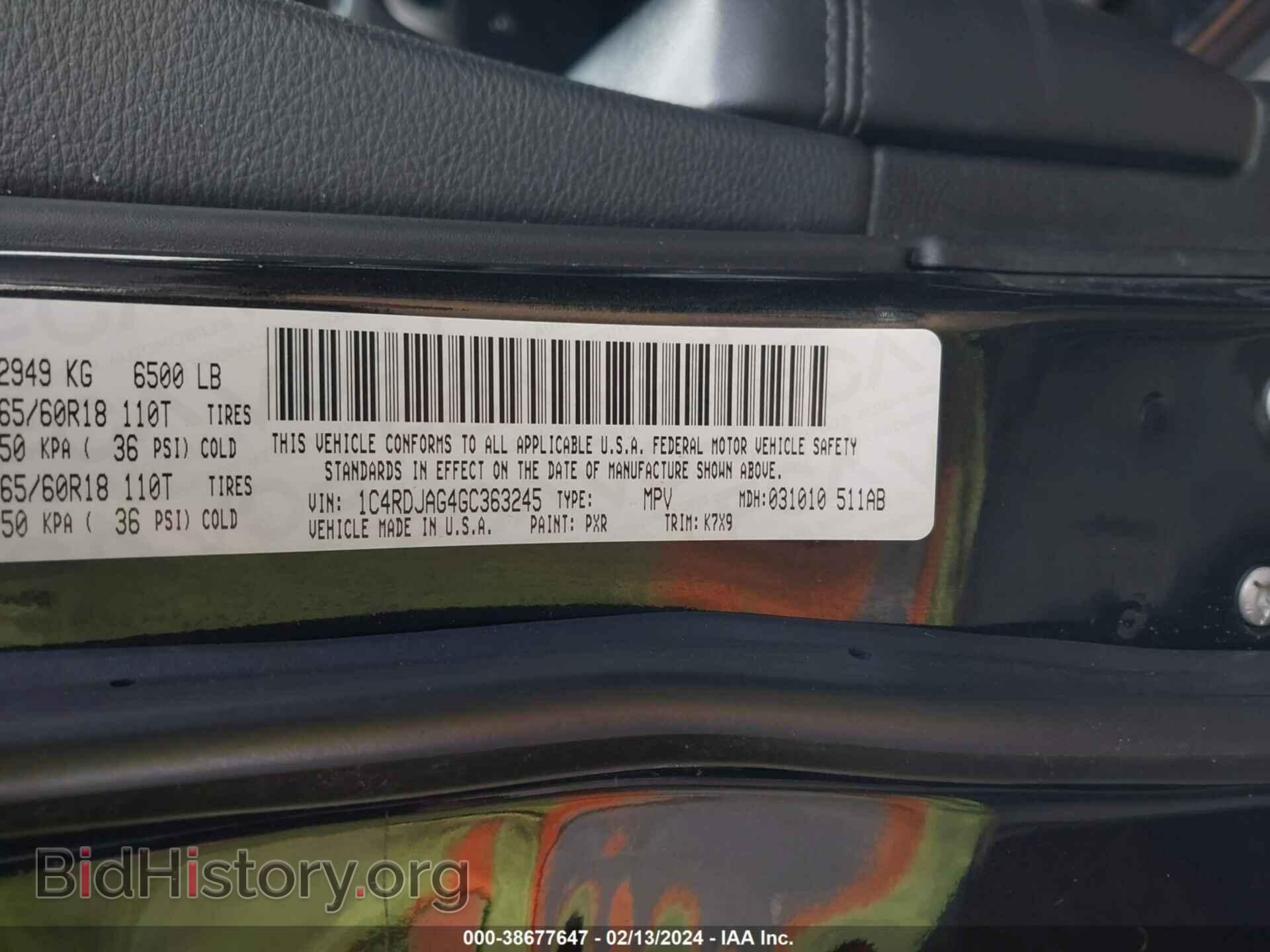 2016 DODGE DURANGO - VIN: 1C4RDJAG4GC363245 - Photo 9
