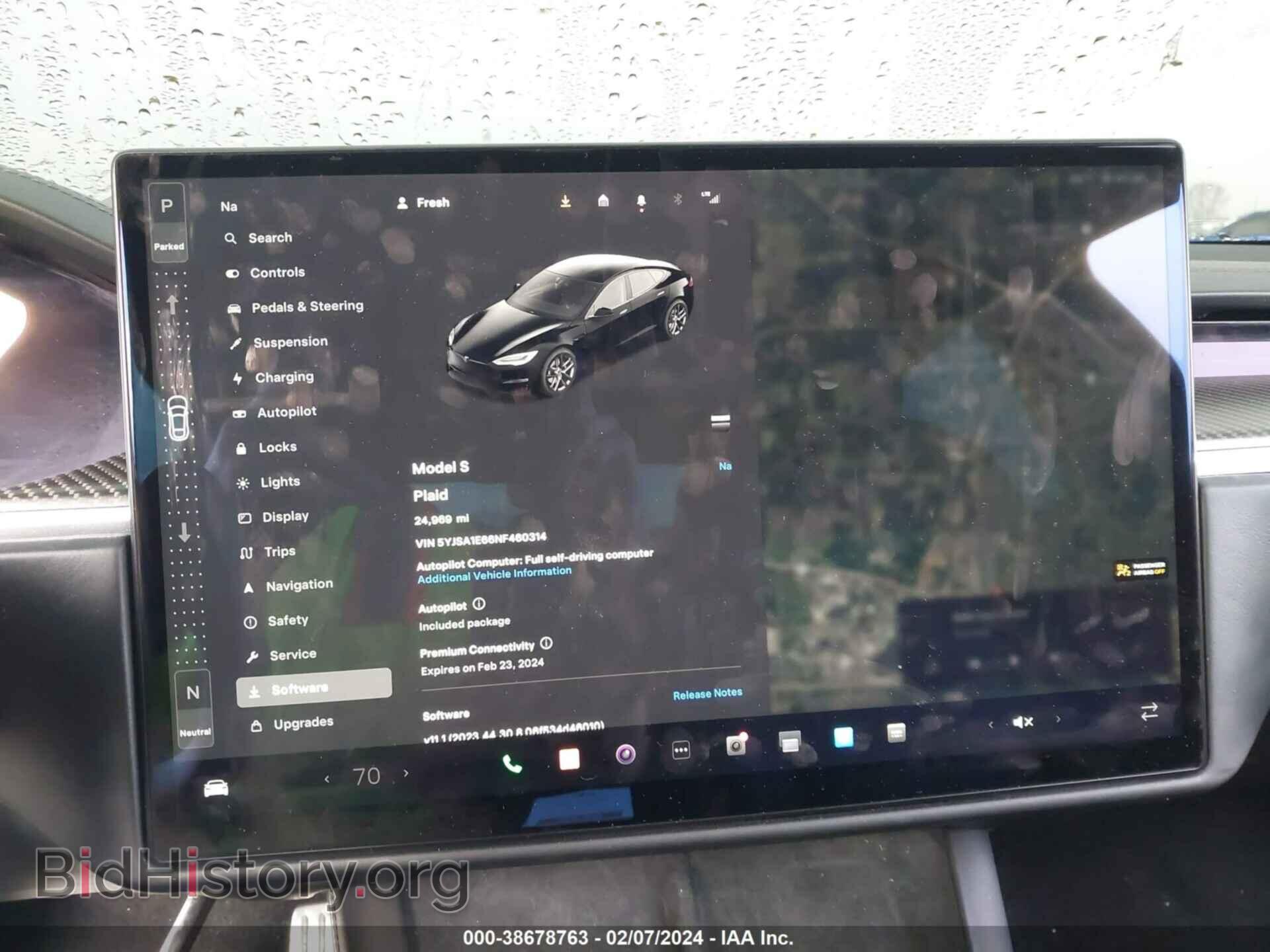 2022 TESLA MODEL S - VIN: 5YJSA1E66NF460314 - Фото 7