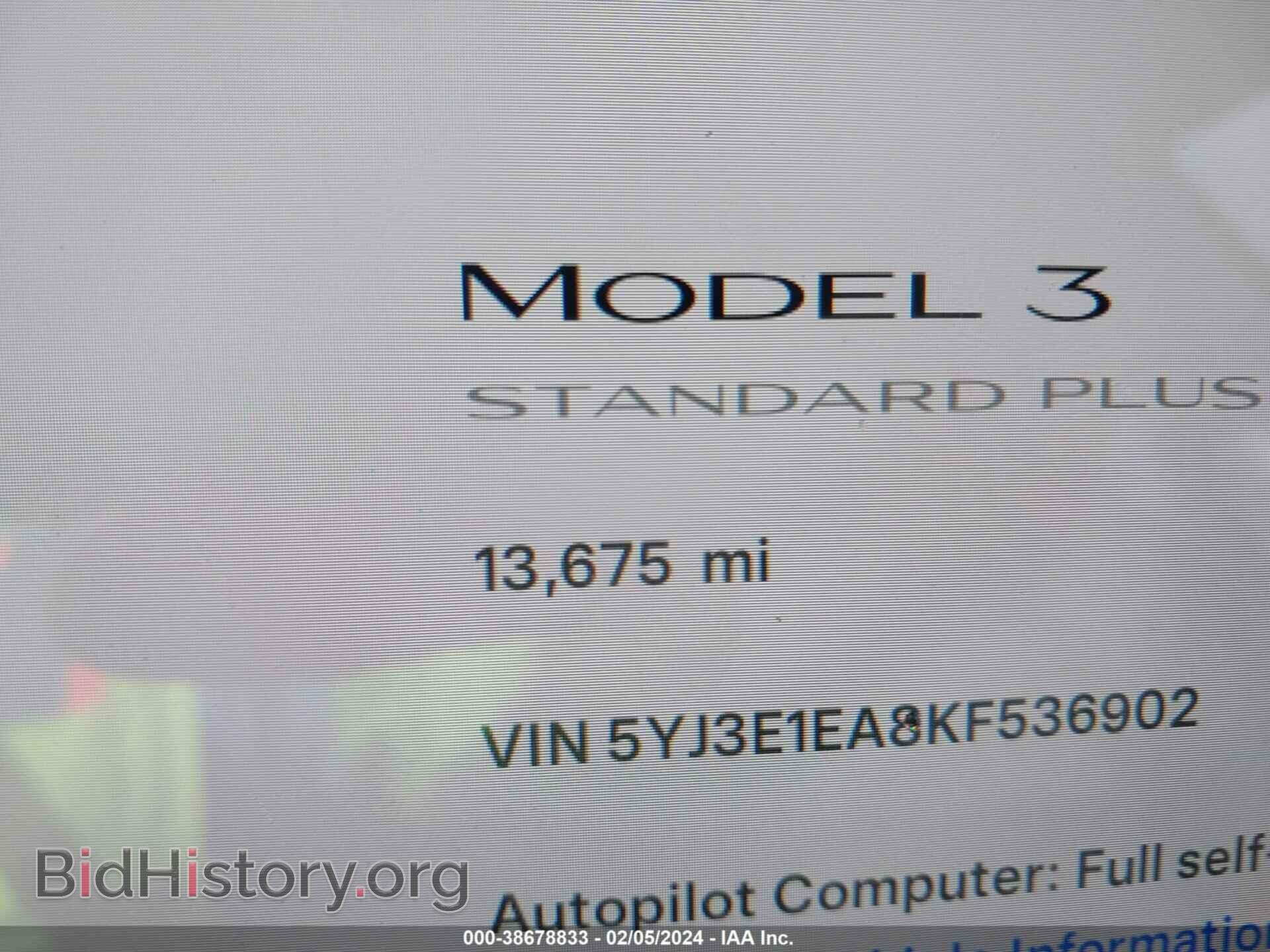 2019 TESLA MODEL 3 - VIN: 5YJ3E1EA8KF536902 - Фото 16