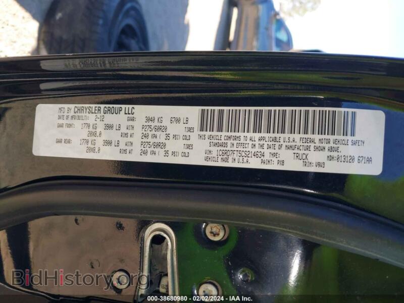 2012 RAM 1500 (VIN 1C6RD7FT5CS214634) — photo 9 of 12