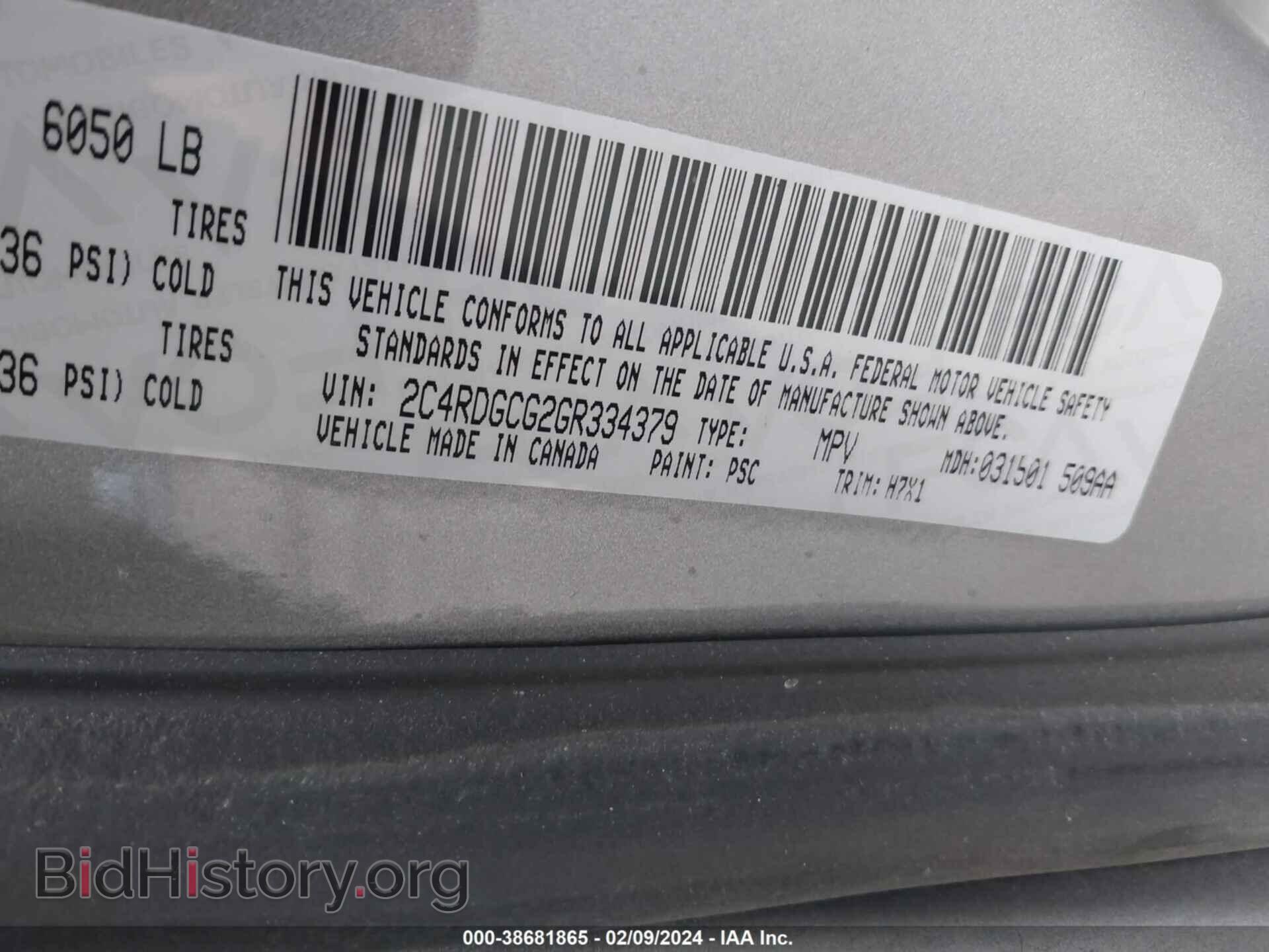 2016 DODGE GRAND CARAVAN - VIN: 2C4RDGCG2GR334379 - Фото 9