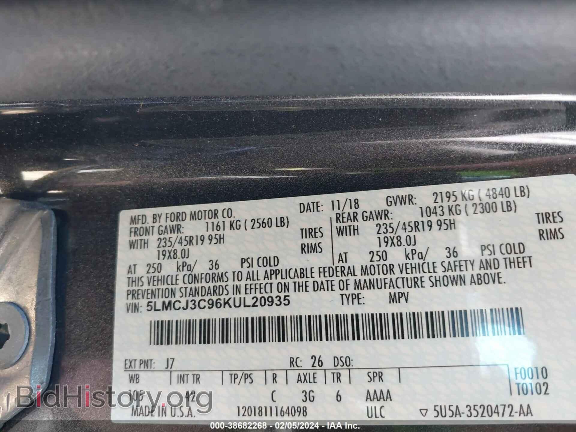 2019 LINCOLN MKC - VIN: 5LMCJ3C96KUL20935 - Фото 9