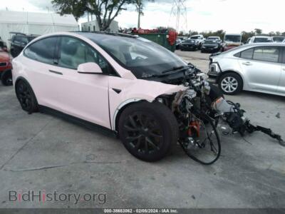 2023 Tesla MODEL X Dual Motor All-Wheel Drive/Standard Range, pink — VIN 7SAXCDE53PF368074, IAAI