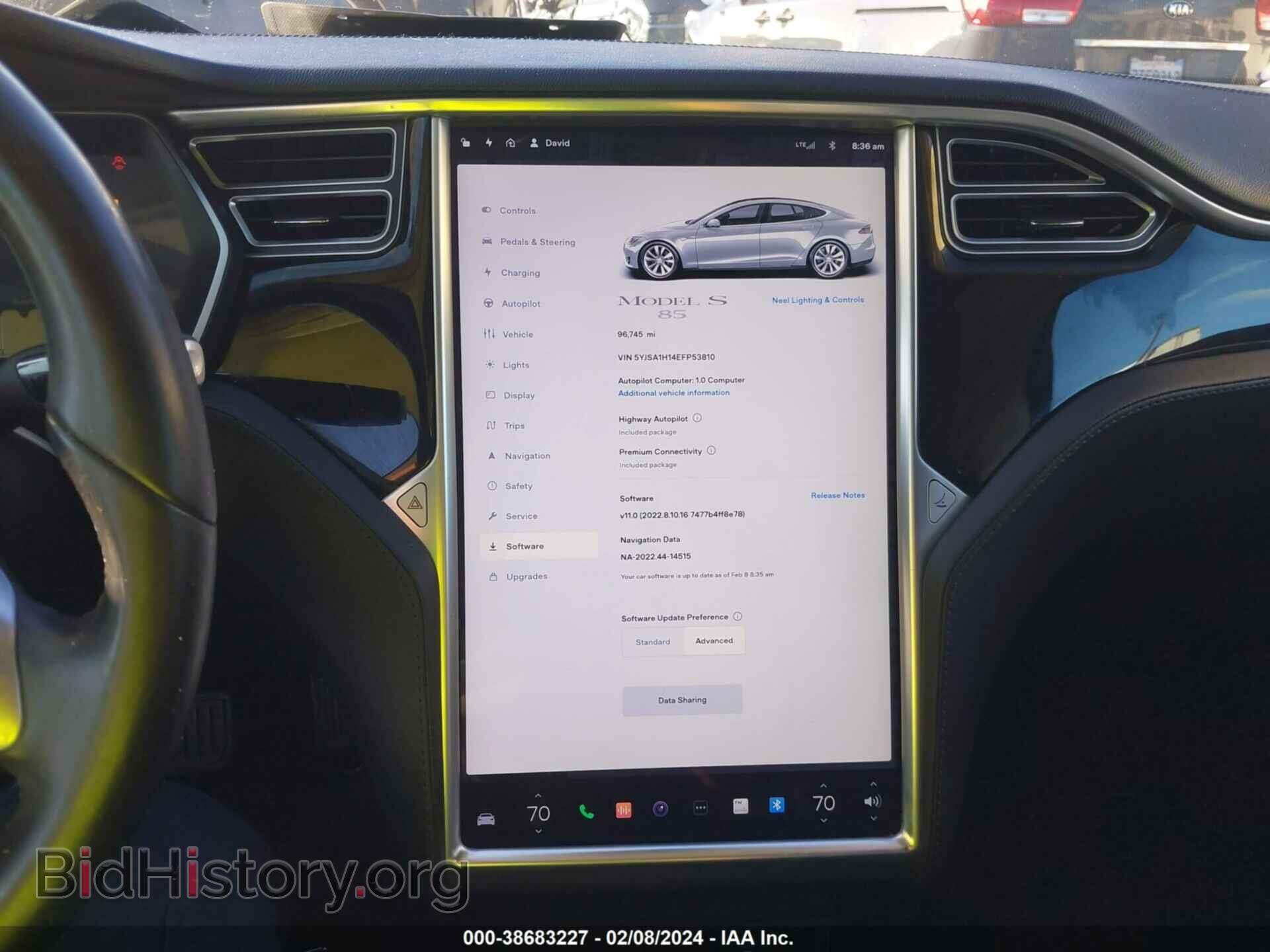 2014 TESLA MODEL S - VIN: 5YJSA1H14EFP53810 - Photo 18