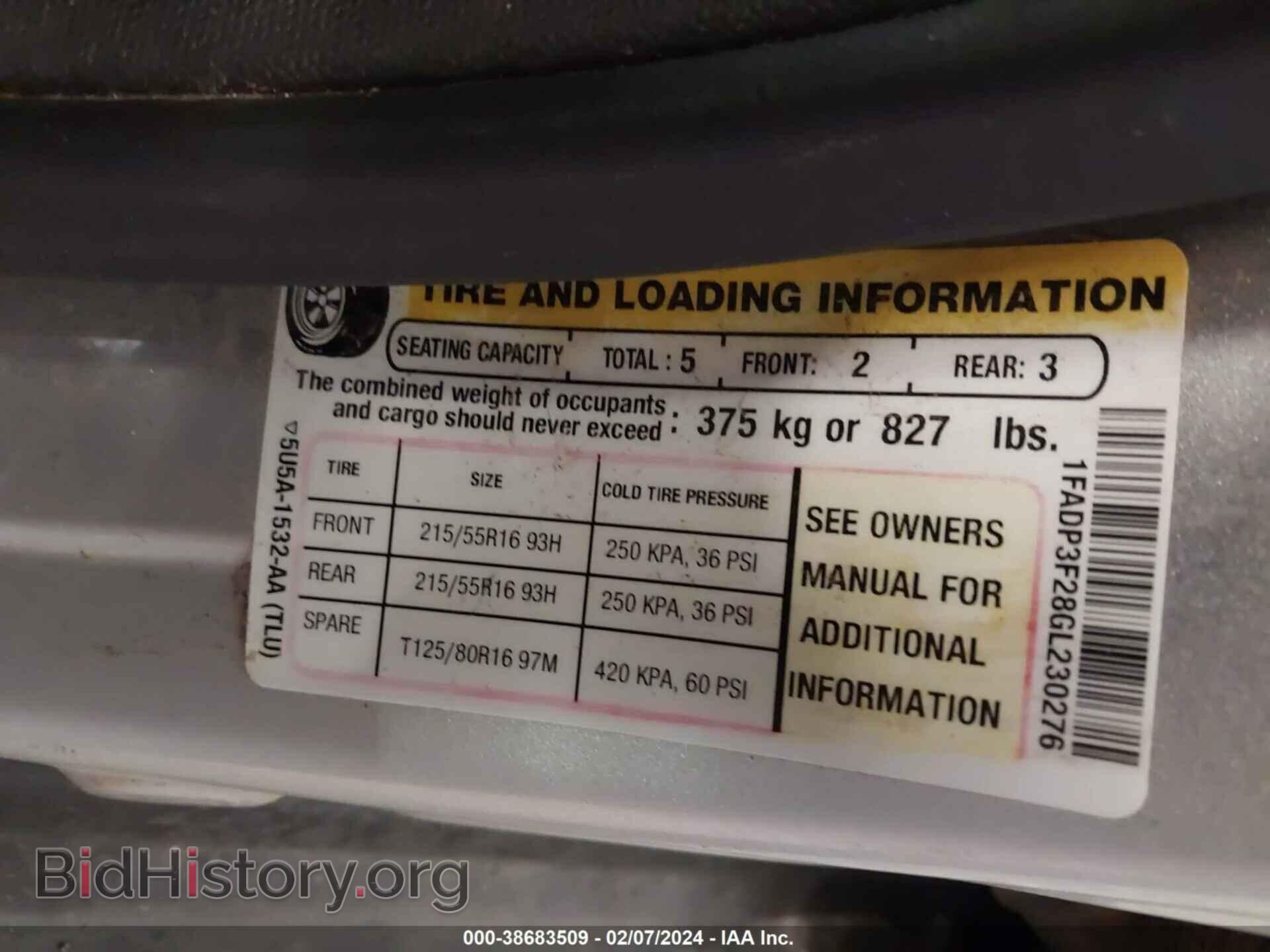 2016 FORD FOCUS - VIN: 1FADP3F28GL230276 - Фото 9