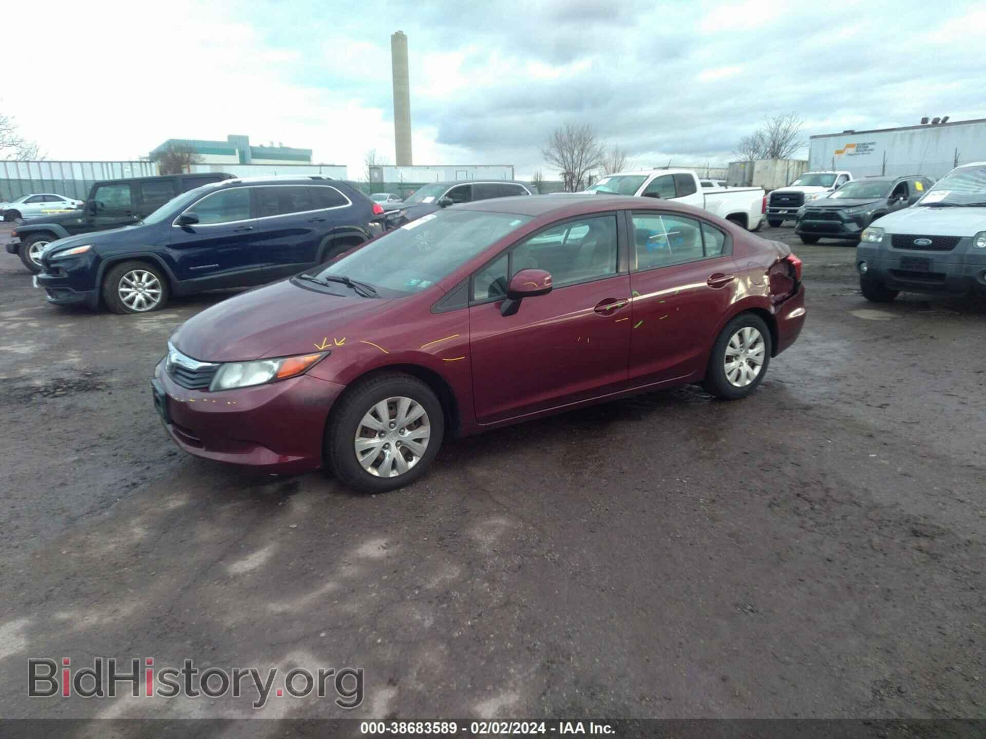2012 HONDA CIVIC - VIN: 2HGFB2F53CH531553 - Фото 2