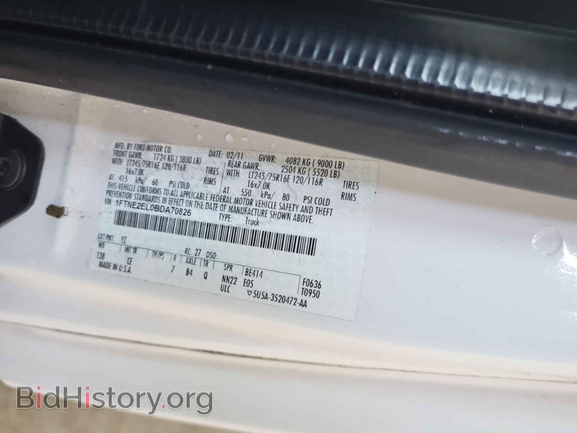 2011 FORD E-250 - VIN: 1FTNE2EL0BDA70826 - Photo 3