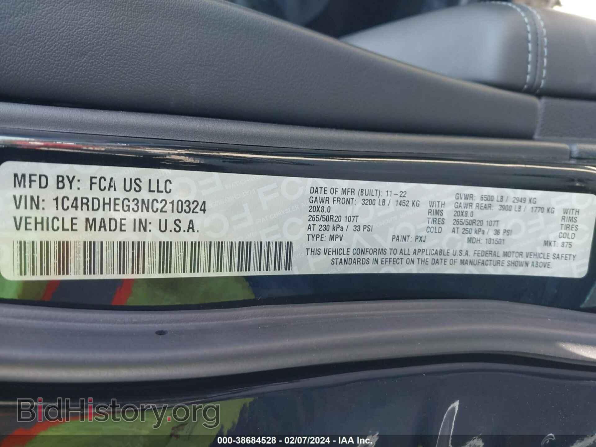 2022 DODGE DURANGO - VIN: 1C4RDHEG3NC210324 - Фото 9
