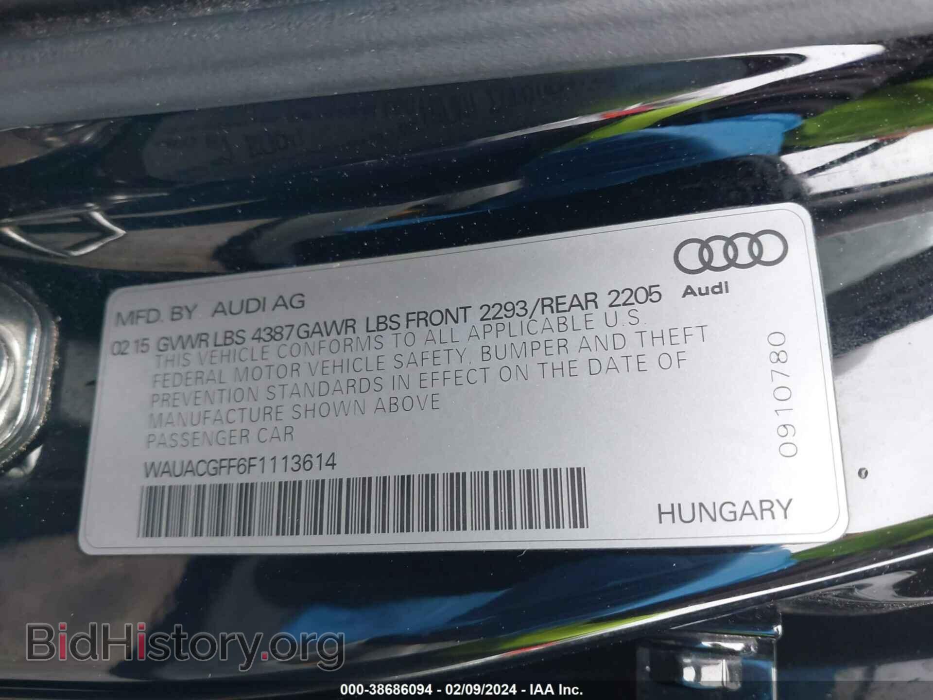 2015 AUDI A3 - VIN: WAUACGFF6F1113614 - Фото 9