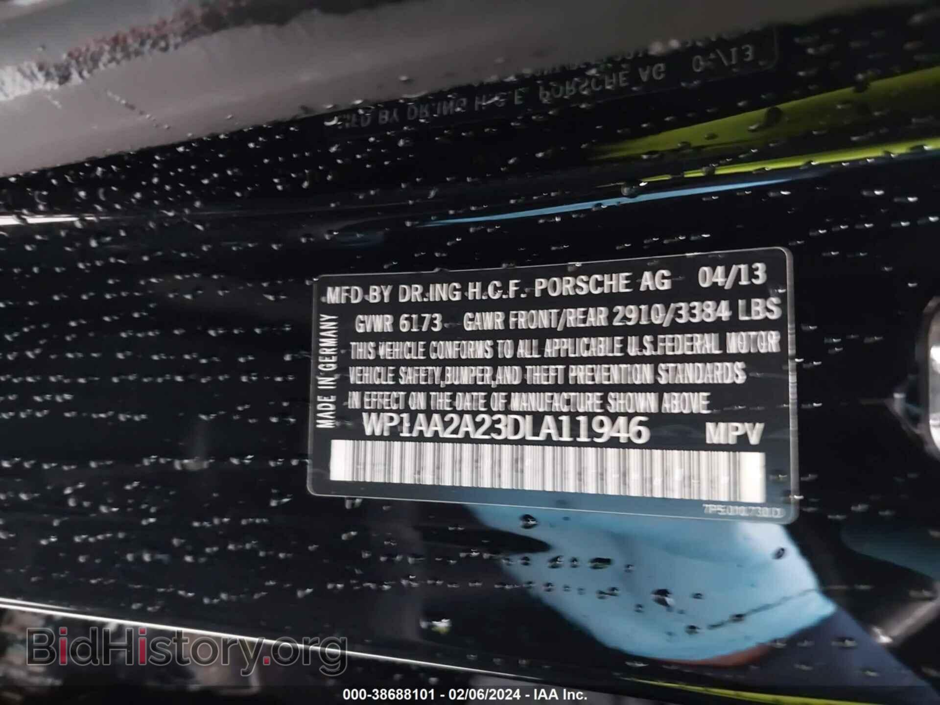 2013 PORSCHE CAYENNE - VIN: WP1AA2A23DLA11946 - Photo 9