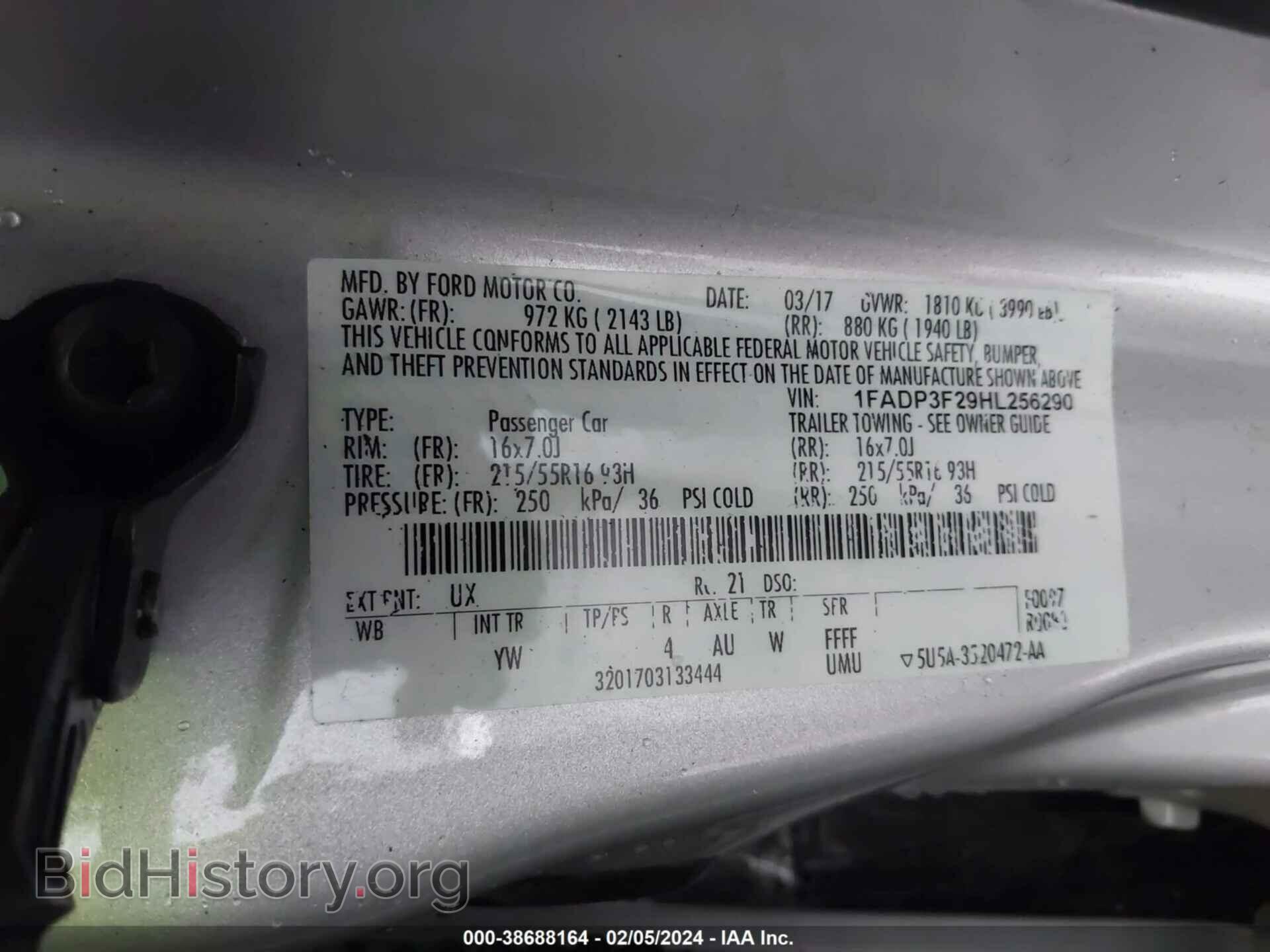 2017 FORD FOCUS - VIN: 1FADP3F29HL256290 - Photo 9