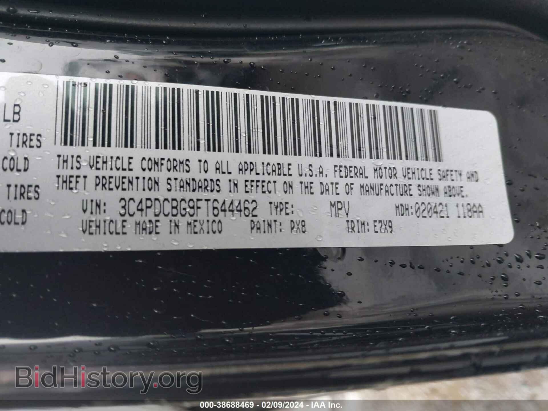 2015 DODGE JOURNEY - VIN: 3C4PDCBG9FT644462 - Photo 9