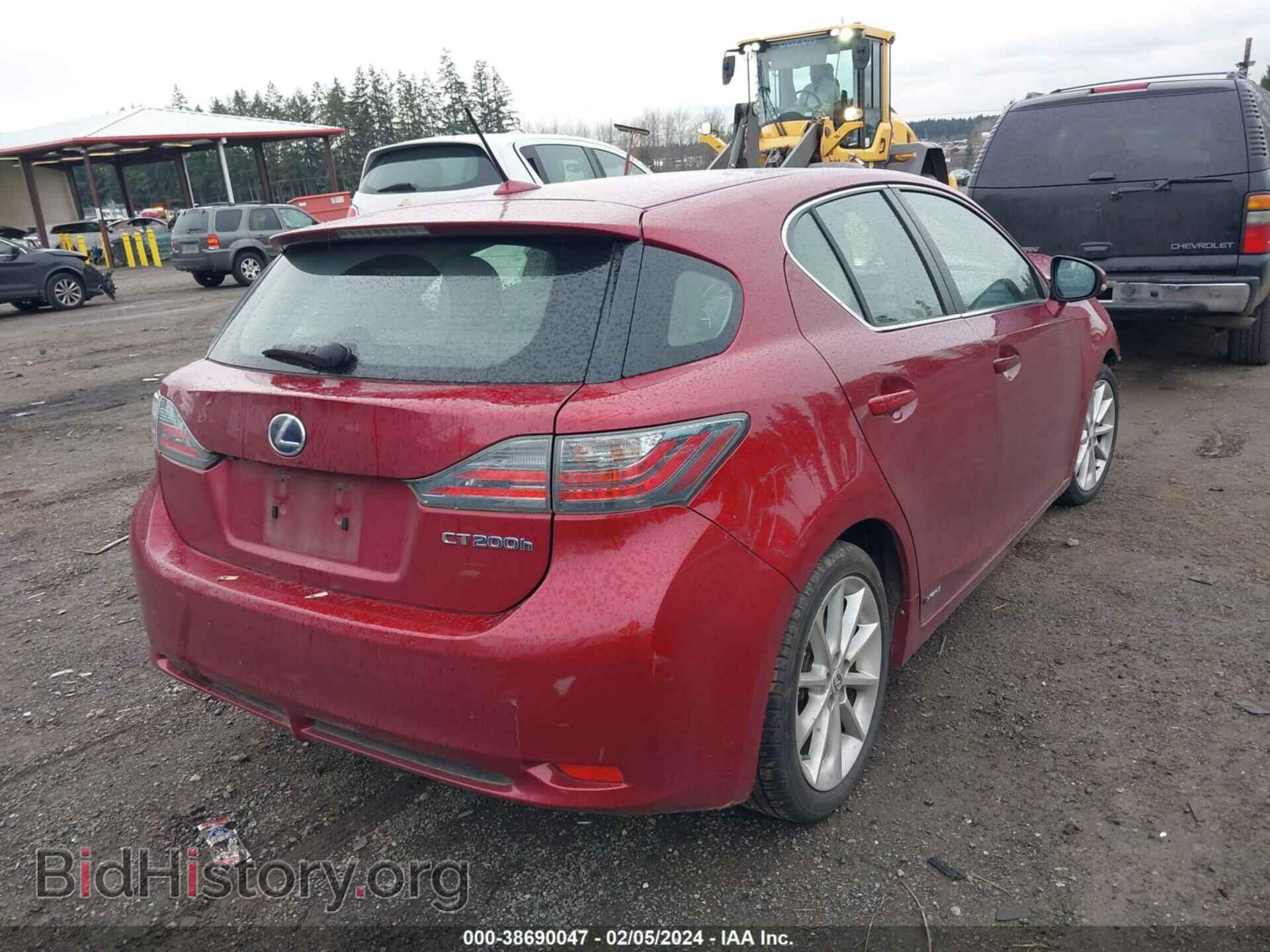 2011 LEXUS CT 200H - VIN: JTHKD5BH3B2005535 - Фото 4