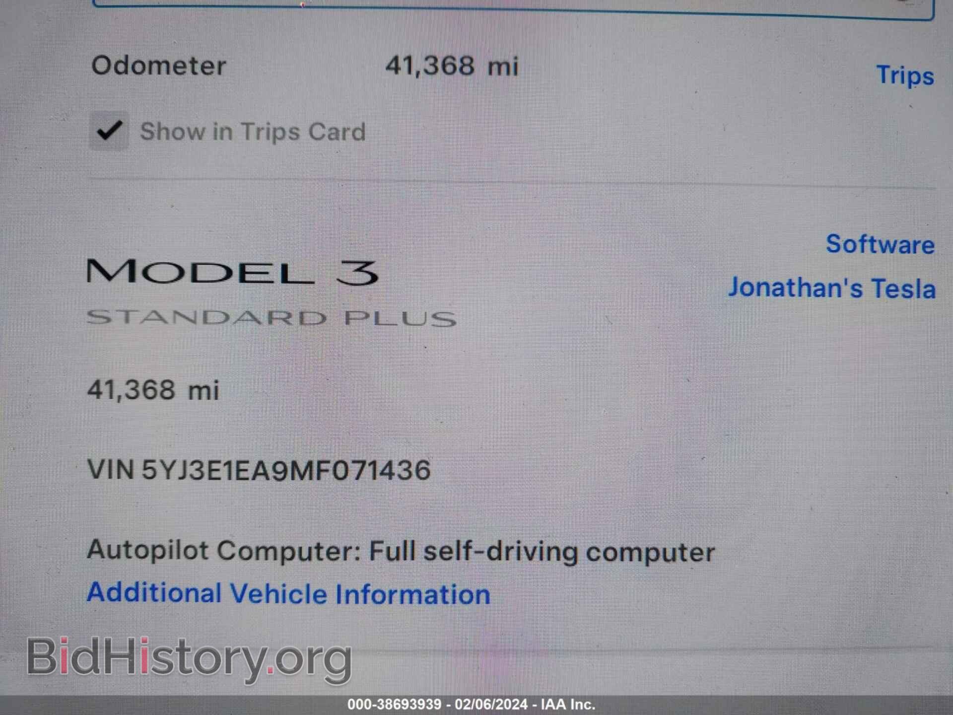 2021 TESLA MODEL 3 - VIN: 5YJ3E1EA9MF071436 - Фото 7