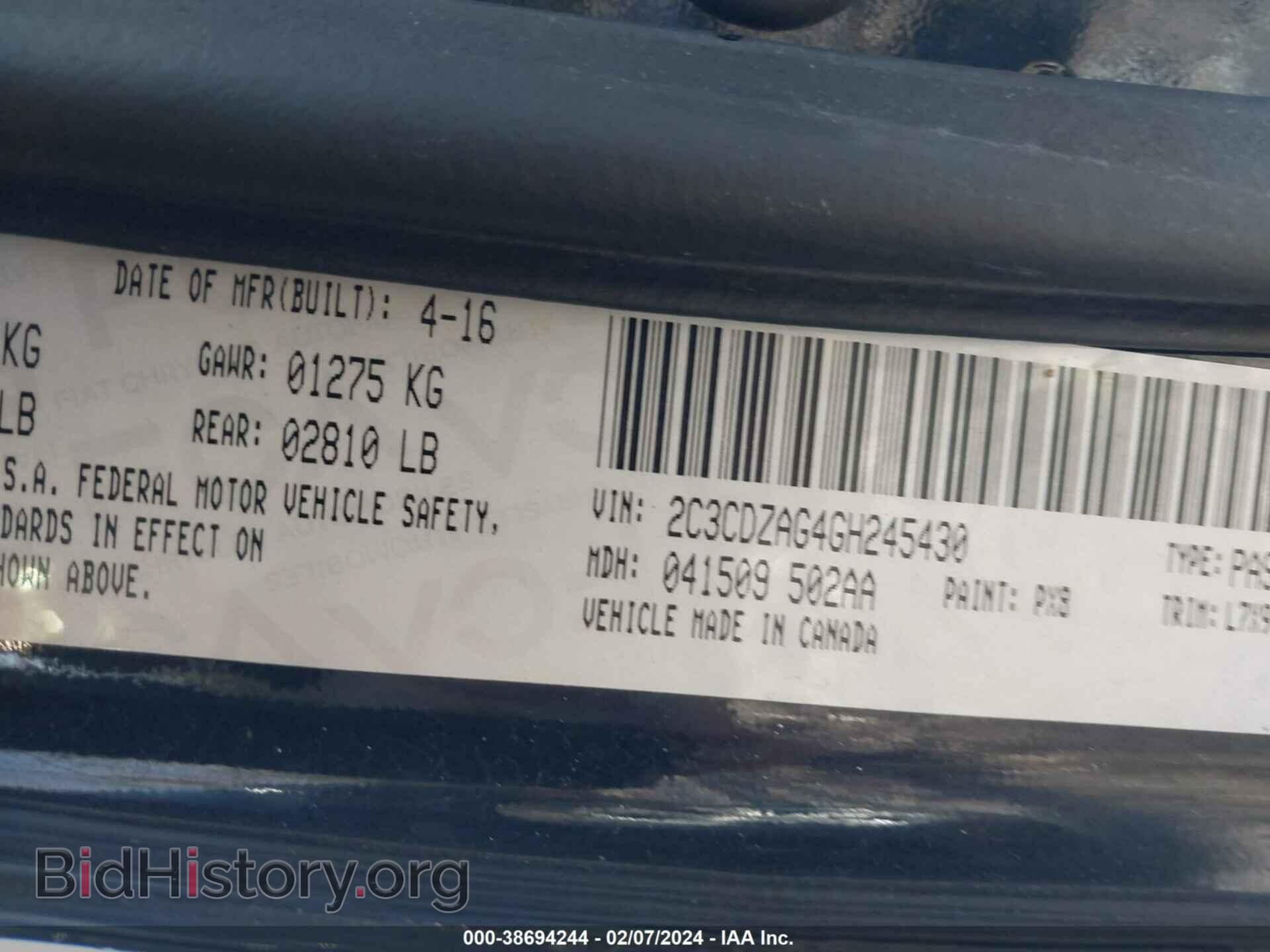 2016 DODGE CHALLENGER - VIN: 2C3CDZAG4GH245430 - Фото 9