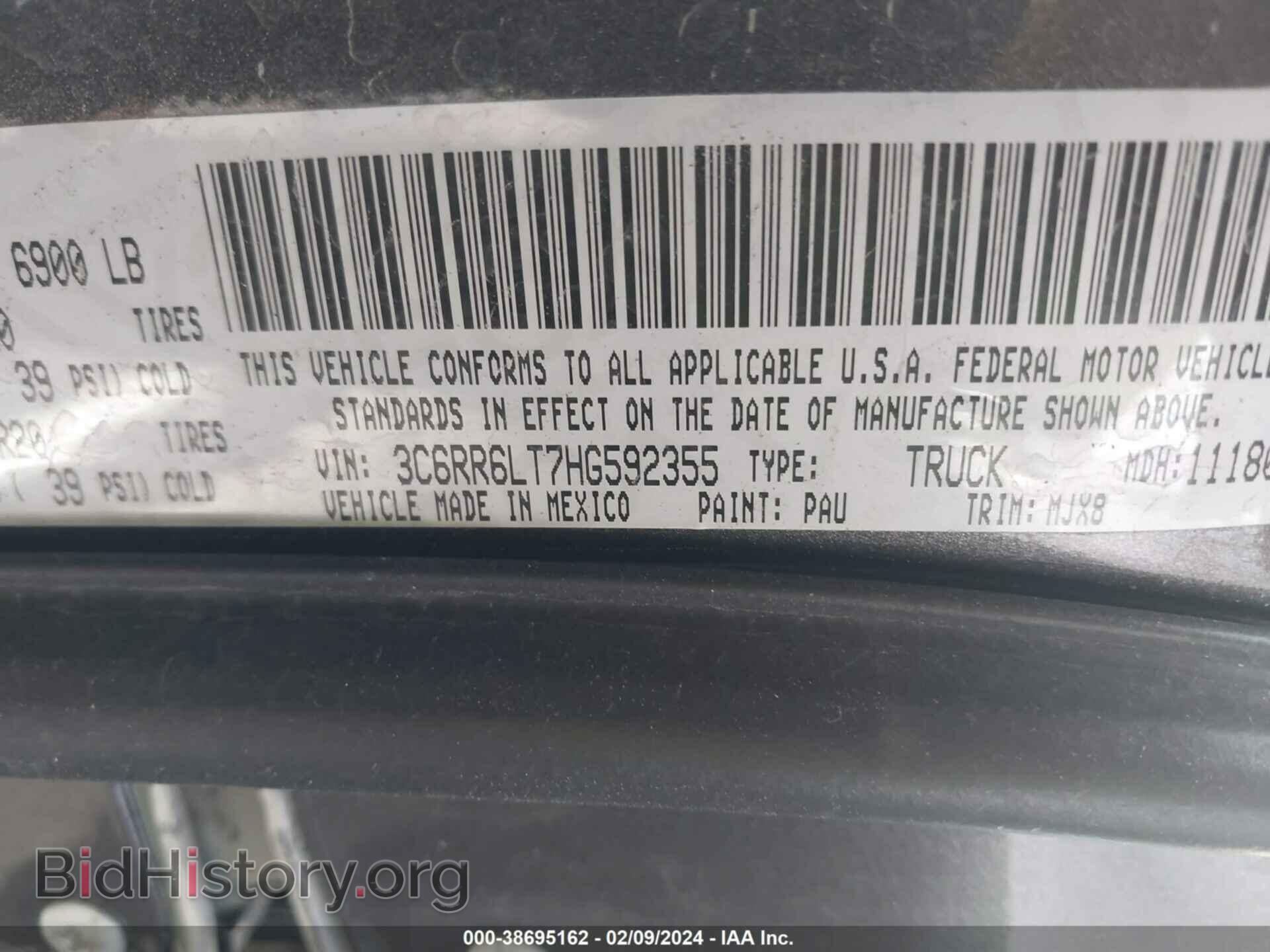 2017 RAM 1500 - VIN: 3C6RR6LT7HG592355 - Фото 9