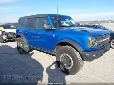 2023 Ford BRONCO Badlands, синий — VIN 1FMEE5DP9PLA96114, IAAI