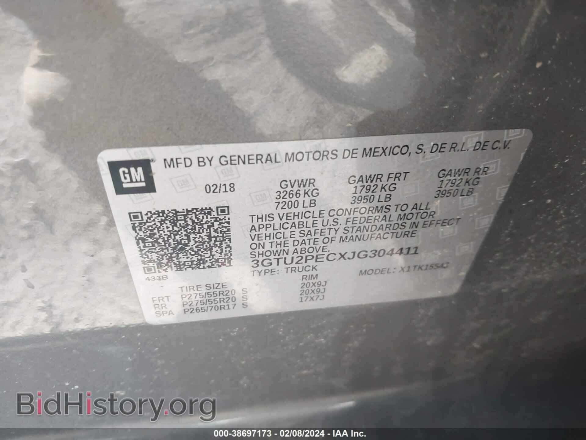 2018 GMC SIERRA 1500 - VIN: 3GTU2PECXJG304411 - Фото 9
