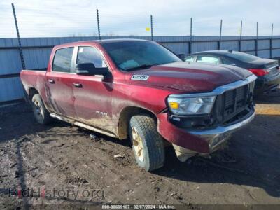 2020 RAM 1500 Big Horn 4X4 5'7 Box, burgundy — VIN 1C6SRFFT9LN304722, IAAI