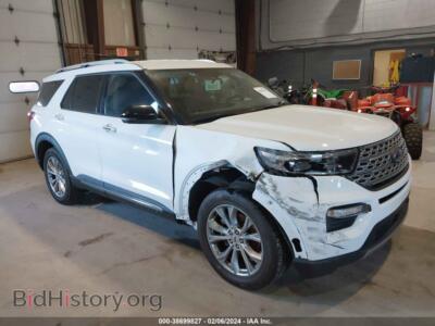 2021 Ford EXPLORER Limited, белый — VIN 1FMSK8FH6MGB03298, IAAI