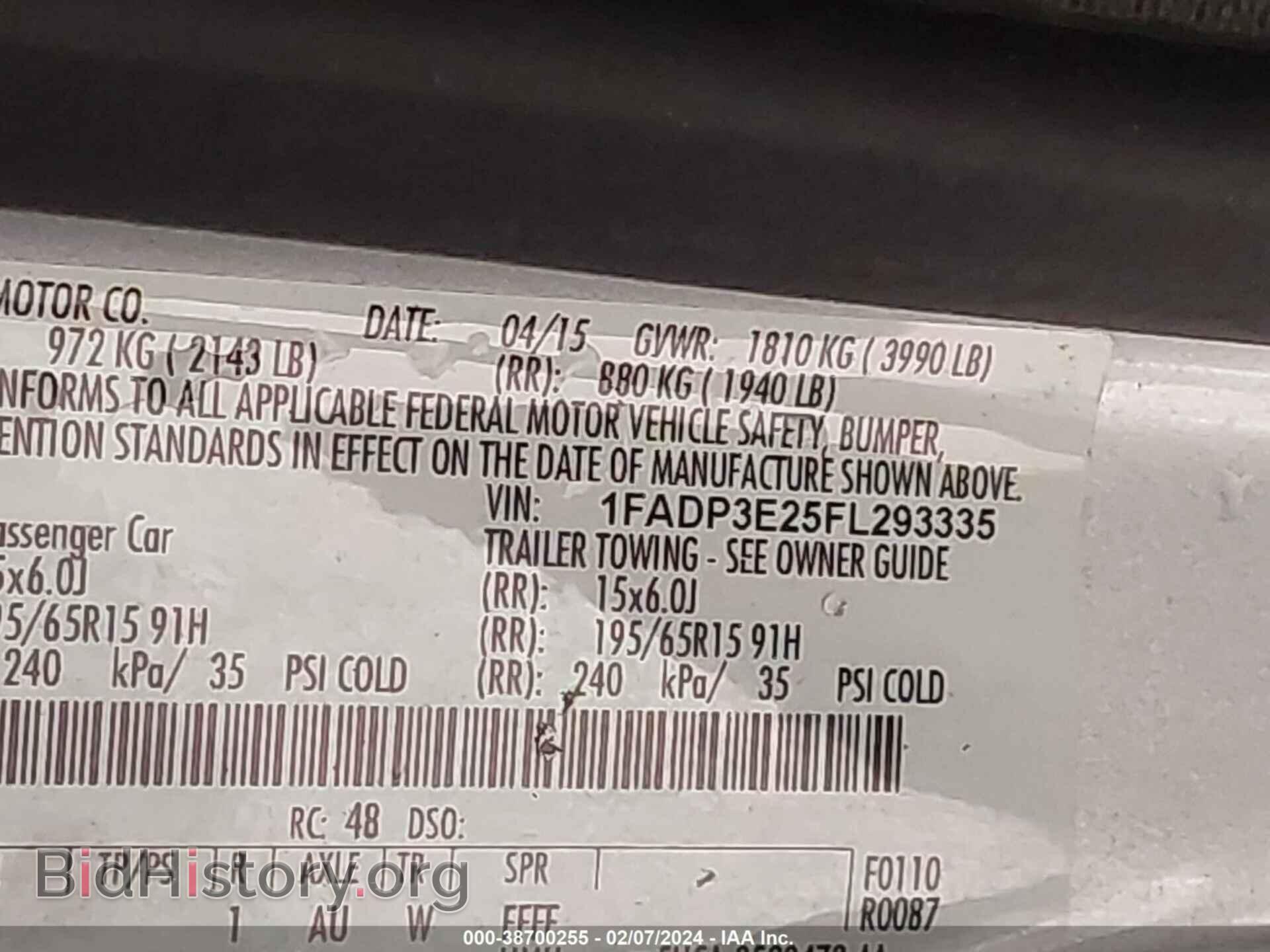 2015 FORD FOCUS - VIN: 1FADP3E25FL293335 - Фото 9