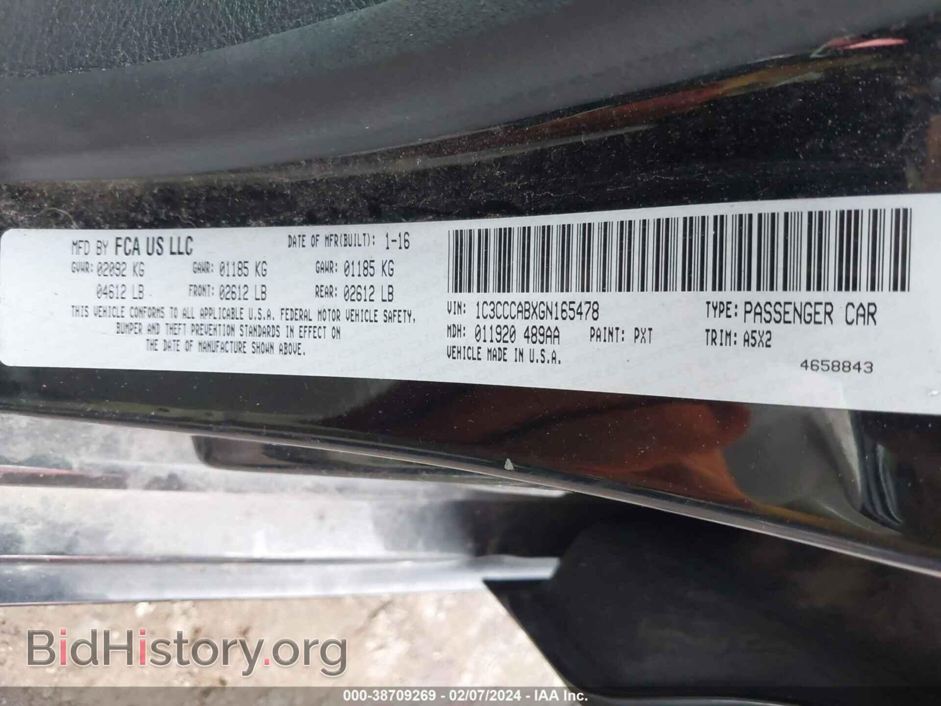 2016 CHRYSLER 200 - VIN: 1C3CCCABXGN165478 - Фото 9