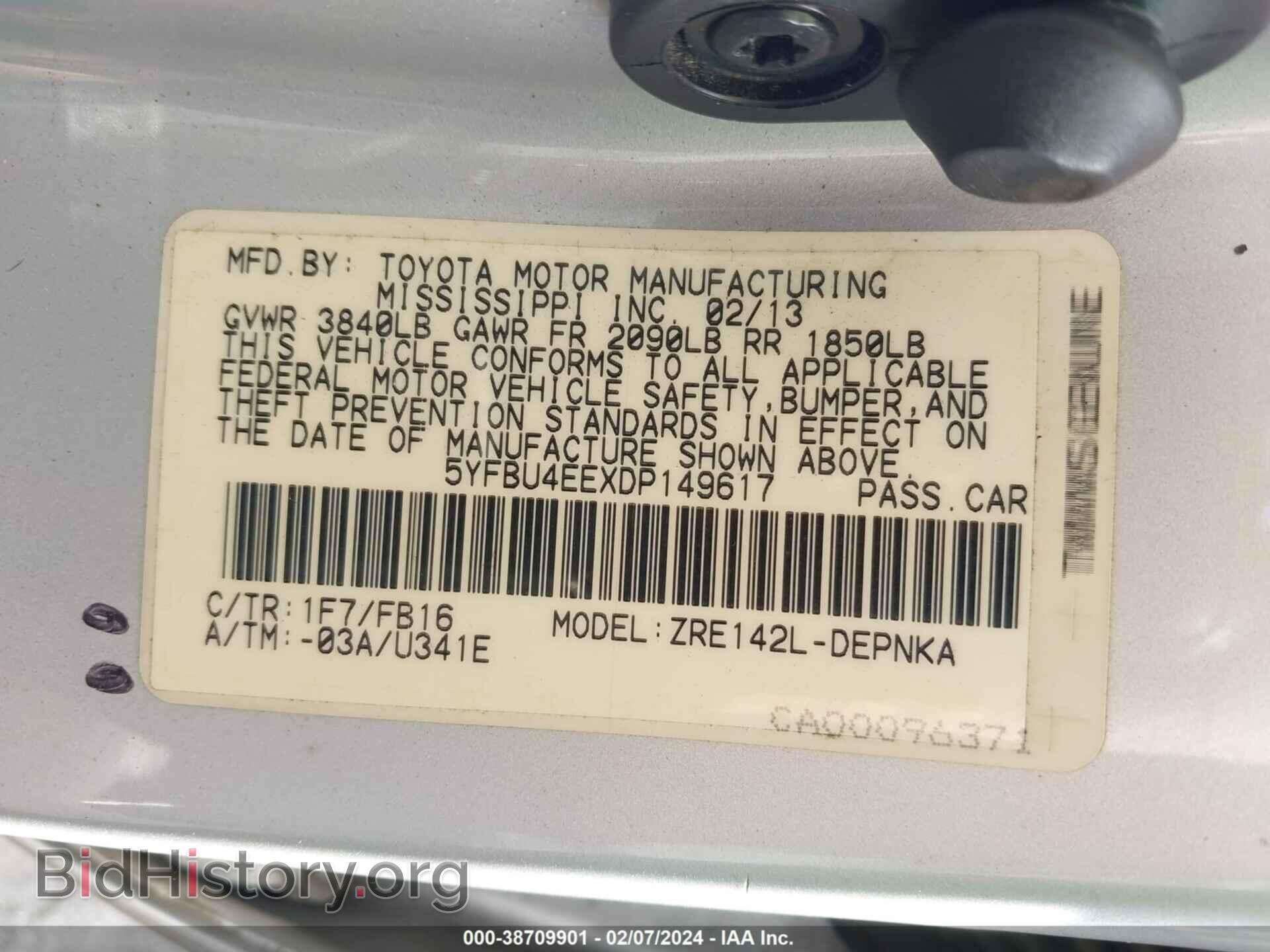 2013 TOYOTA COROLLA - VIN: 5YFBU4EEXDP149617 - Photo 9