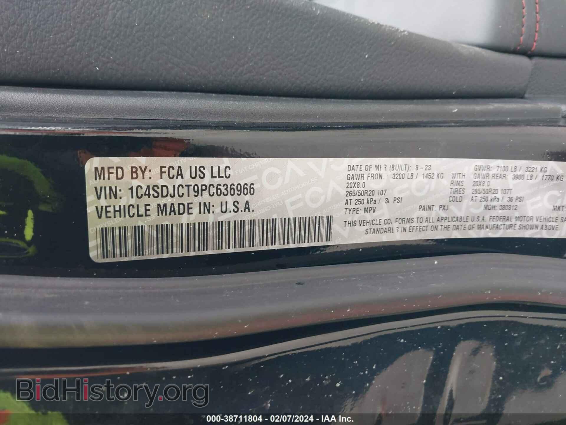 2023 DODGE DURANGO - VIN: 1C4SDJCT9PC636966 - Photo 9