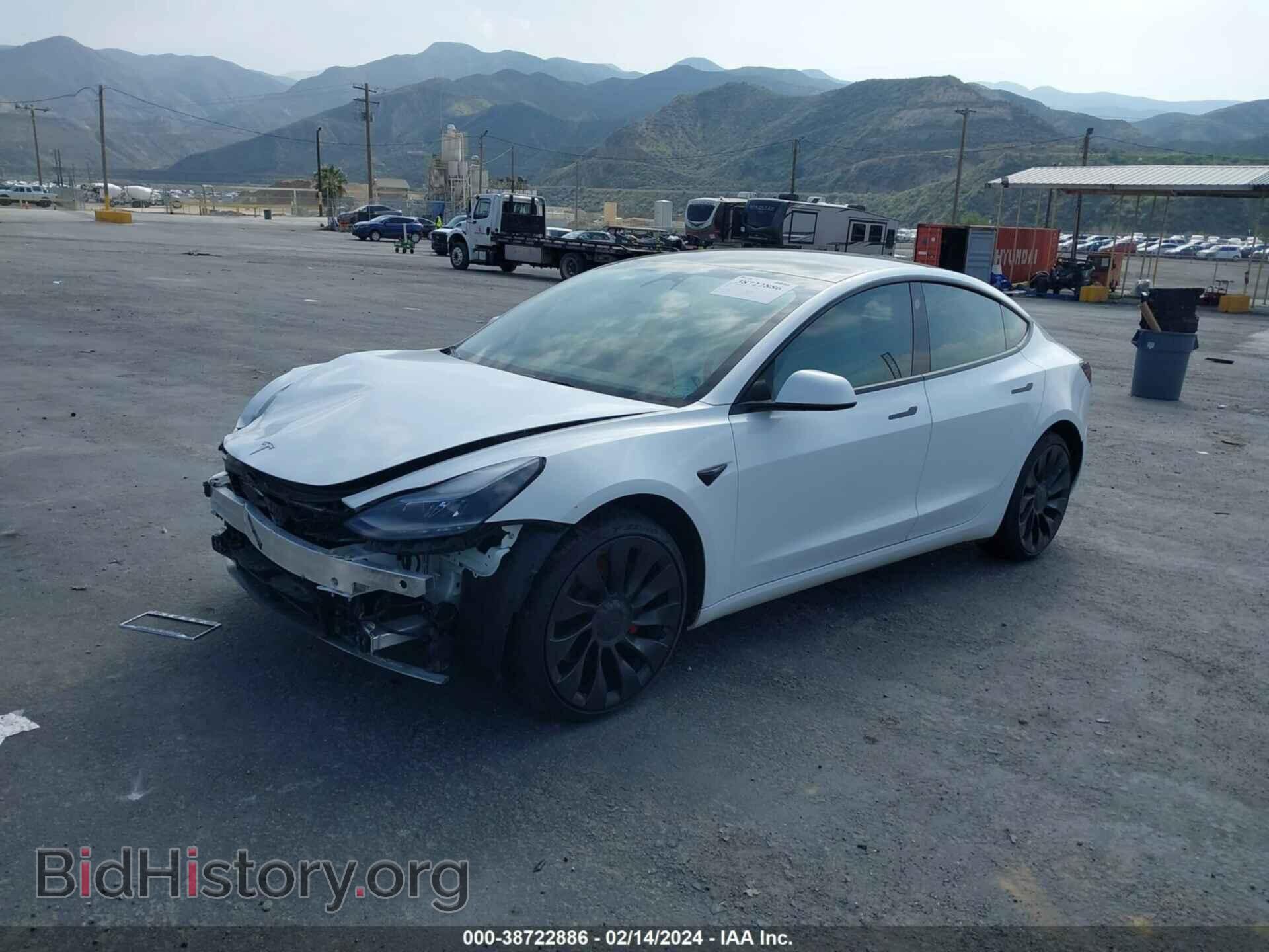 2022 TESLA MODEL 3 - VIN: 5YJ3E1EC8NF230014 - Фото 2