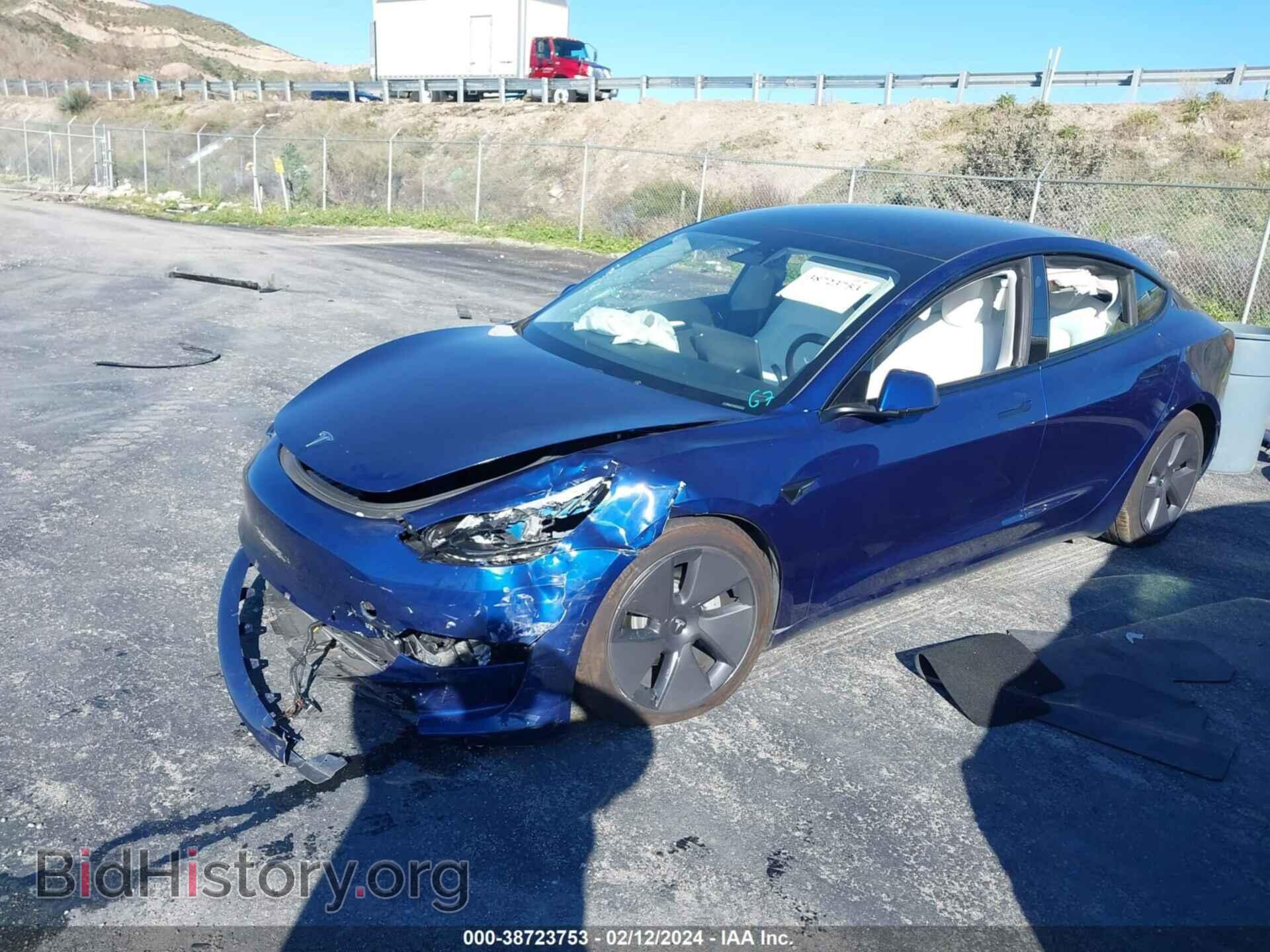 2022 TESLA MODEL 3 - VIN: 5YJ3E1EA3NF373998 - Фото 2