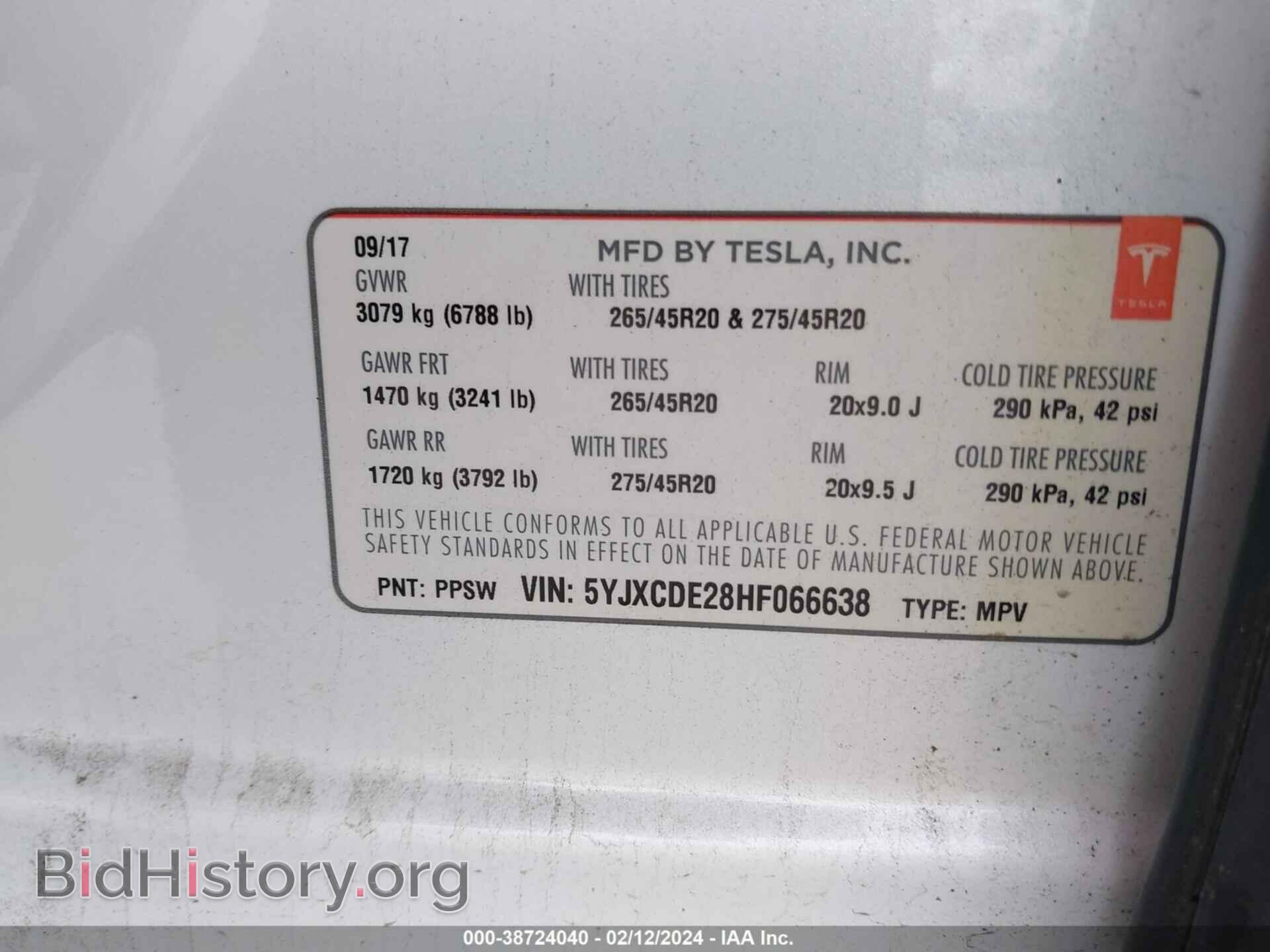 2017 TESLA MODEL X - VIN: 5YJXCDE28HF066638 - Photo 9