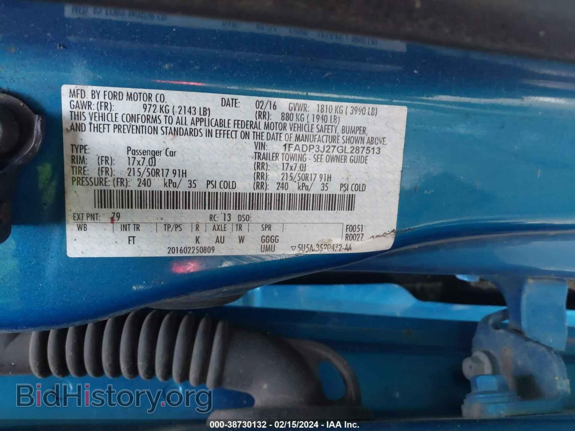 2016 FORD FOCUS - VIN: 1FADP3J27GL287513 - Photo 9