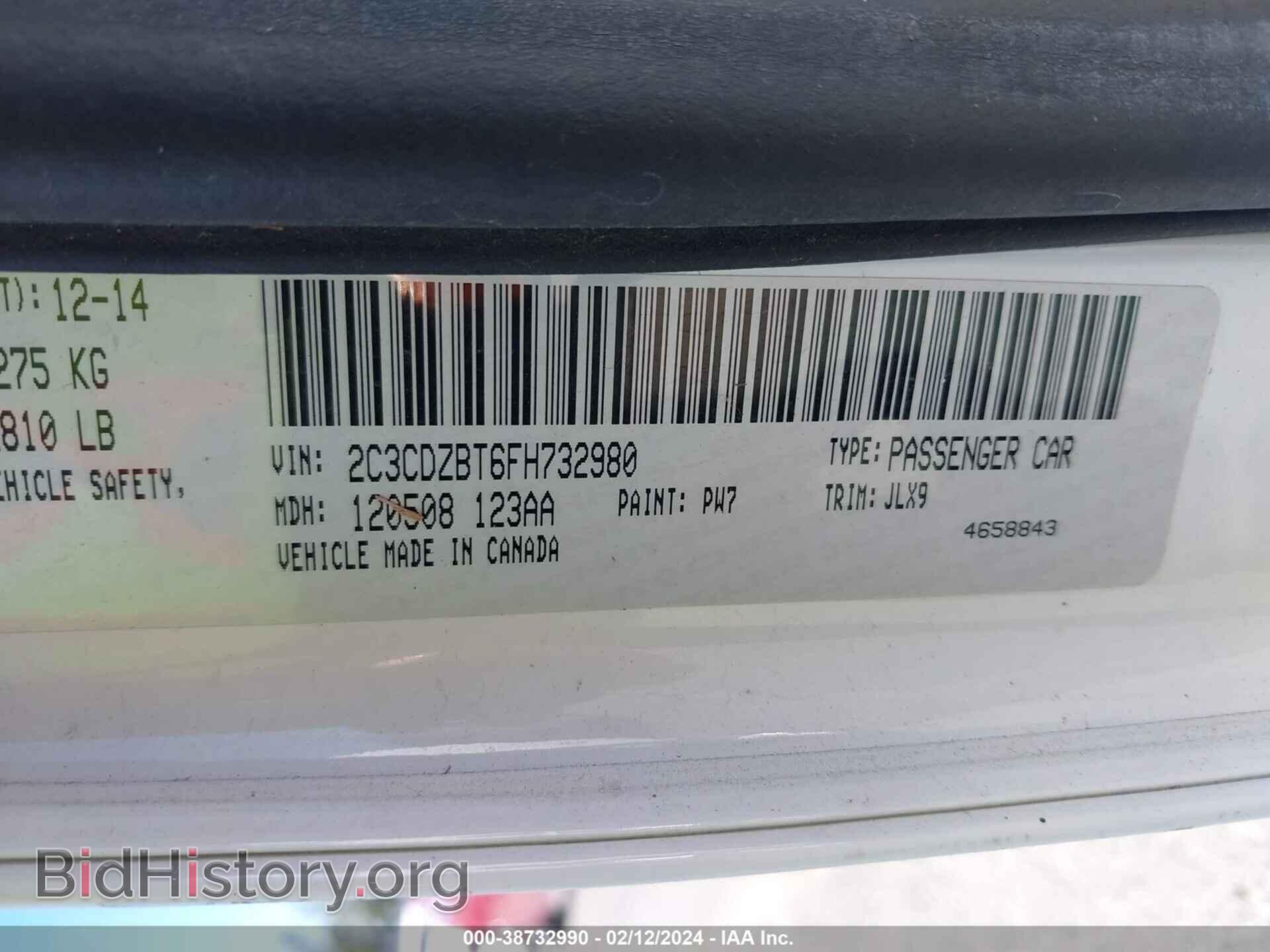 2015 DODGE CHALLENGER - VIN: 2C3CDZBT6FH732980 - Фото 9