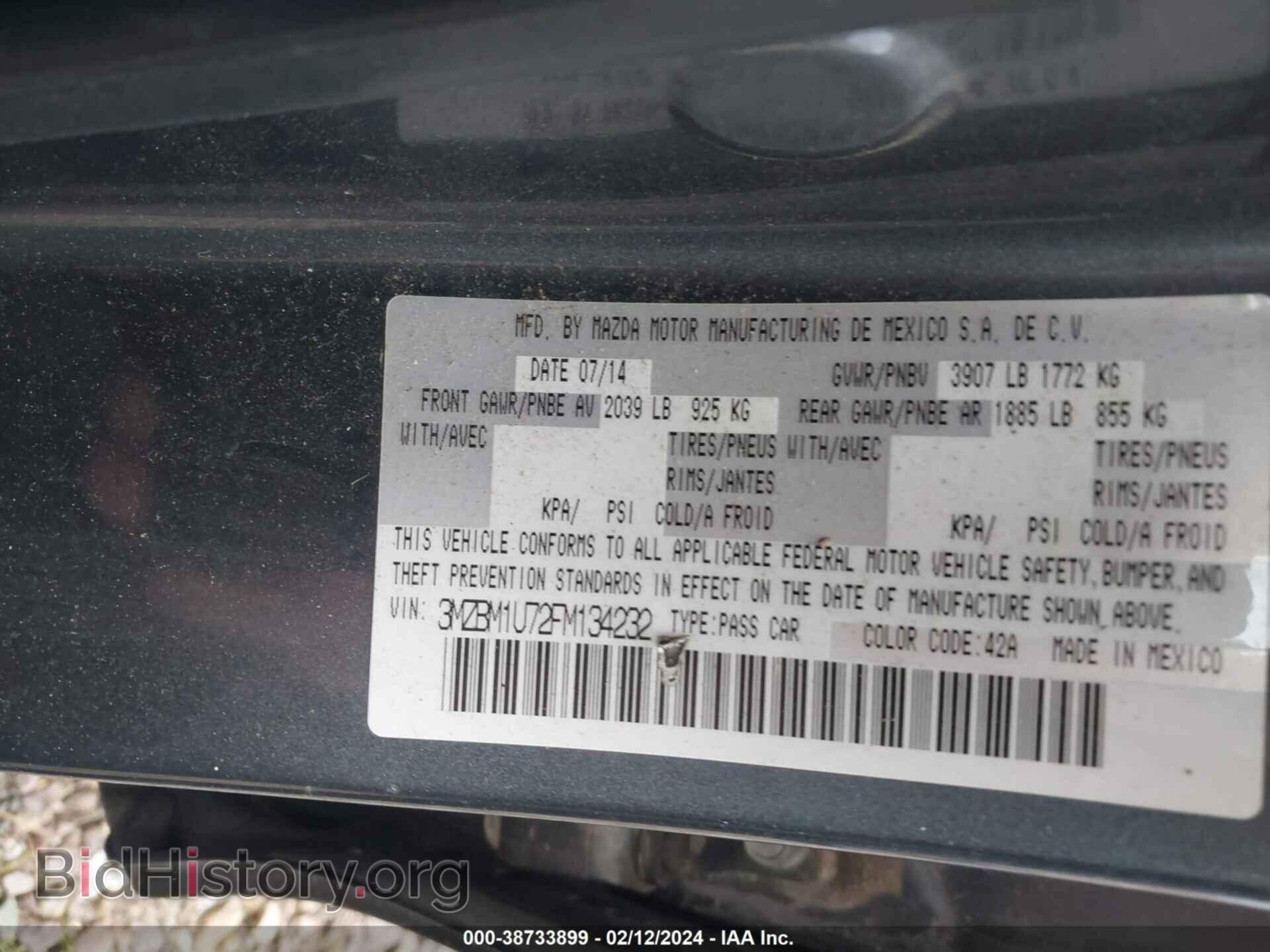 2015 MAZDA MAZDA3 - VIN: 3MZBM1U72FM134232 - Фото 9