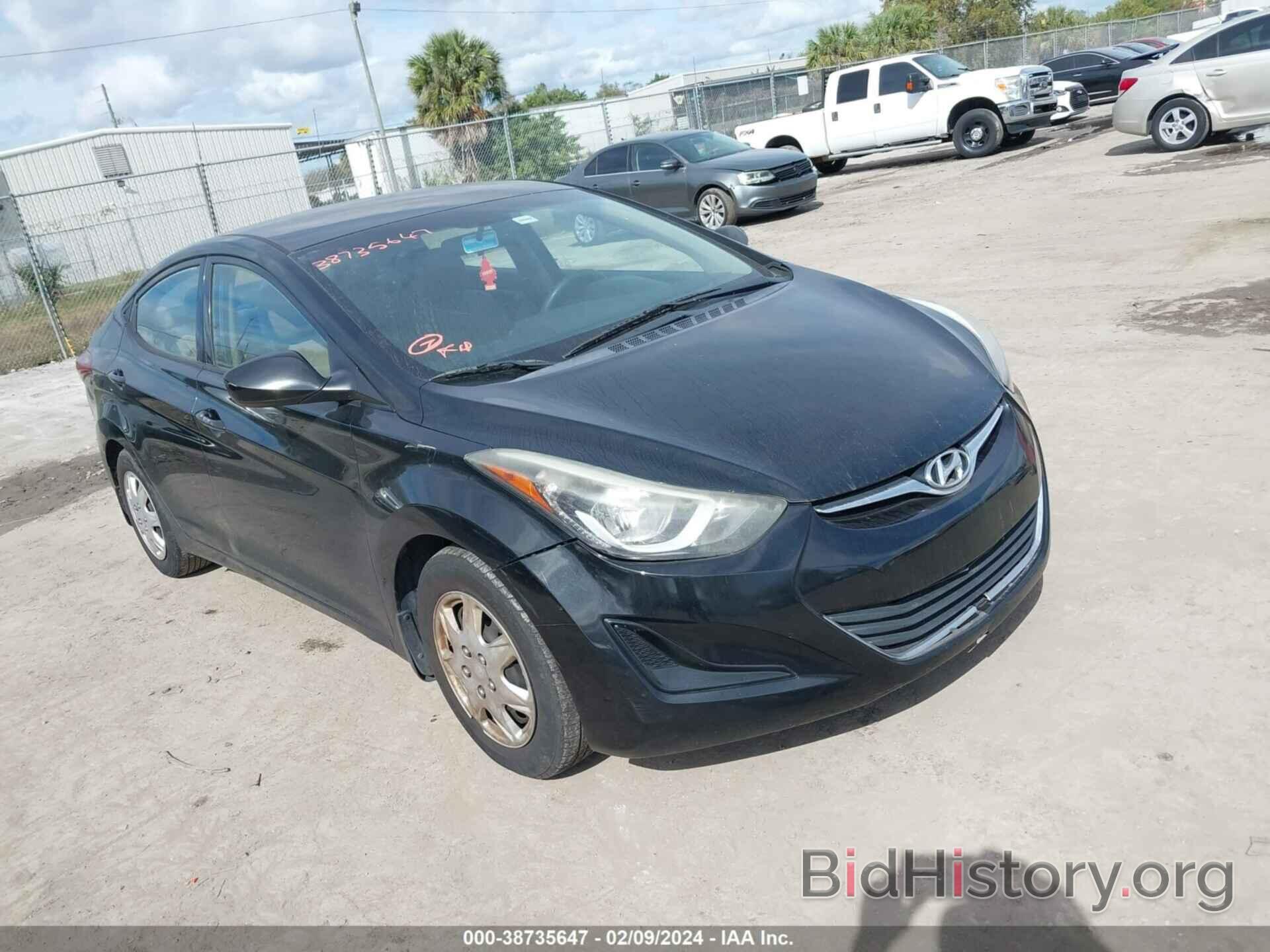 Photo 5NPDH4AE2GH734955 - HYUNDAI ELANTRA 2016