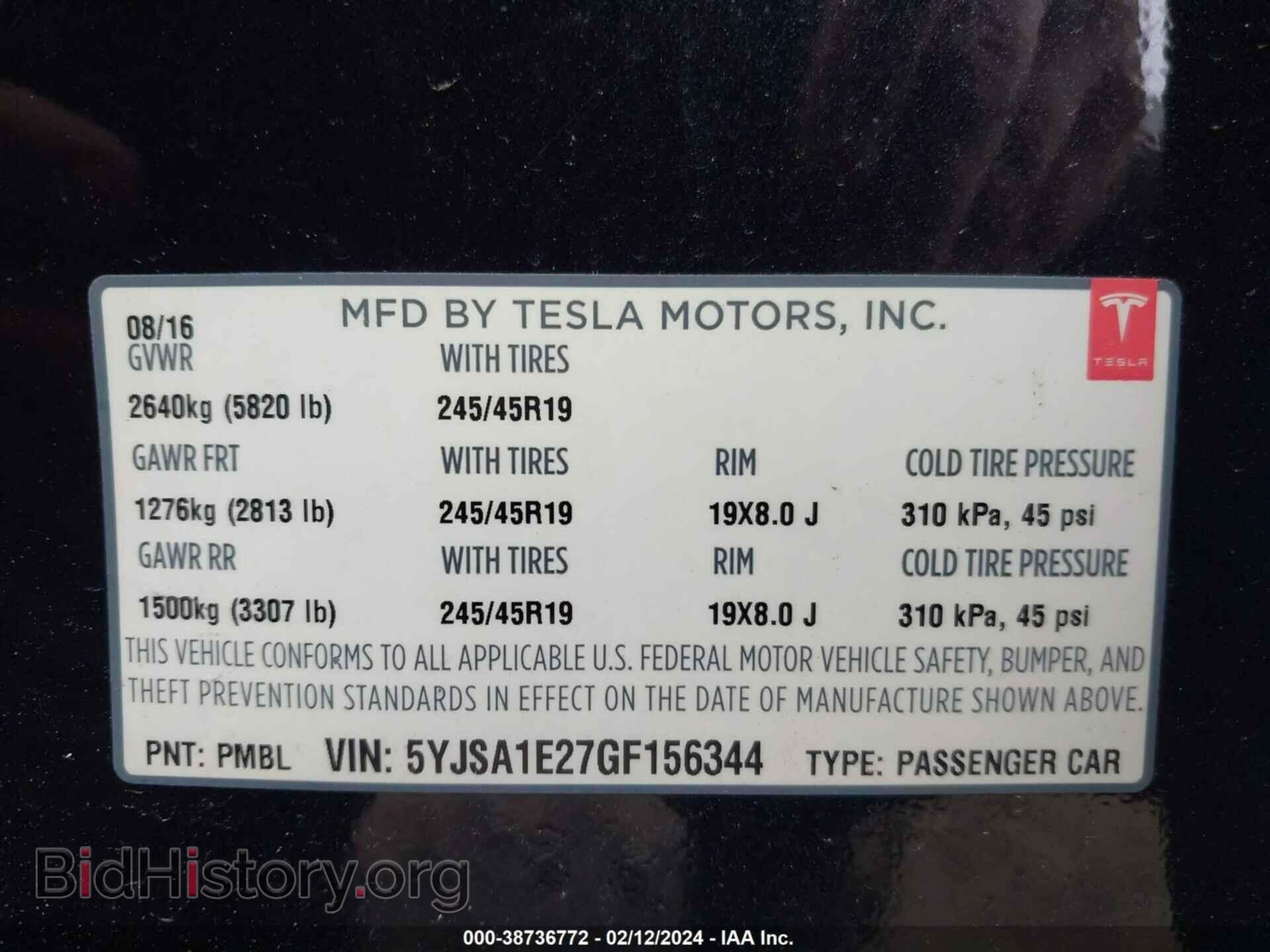 2016 TESLA MODEL S - VIN: 5YJSA1E27GF156344 - Photo 9