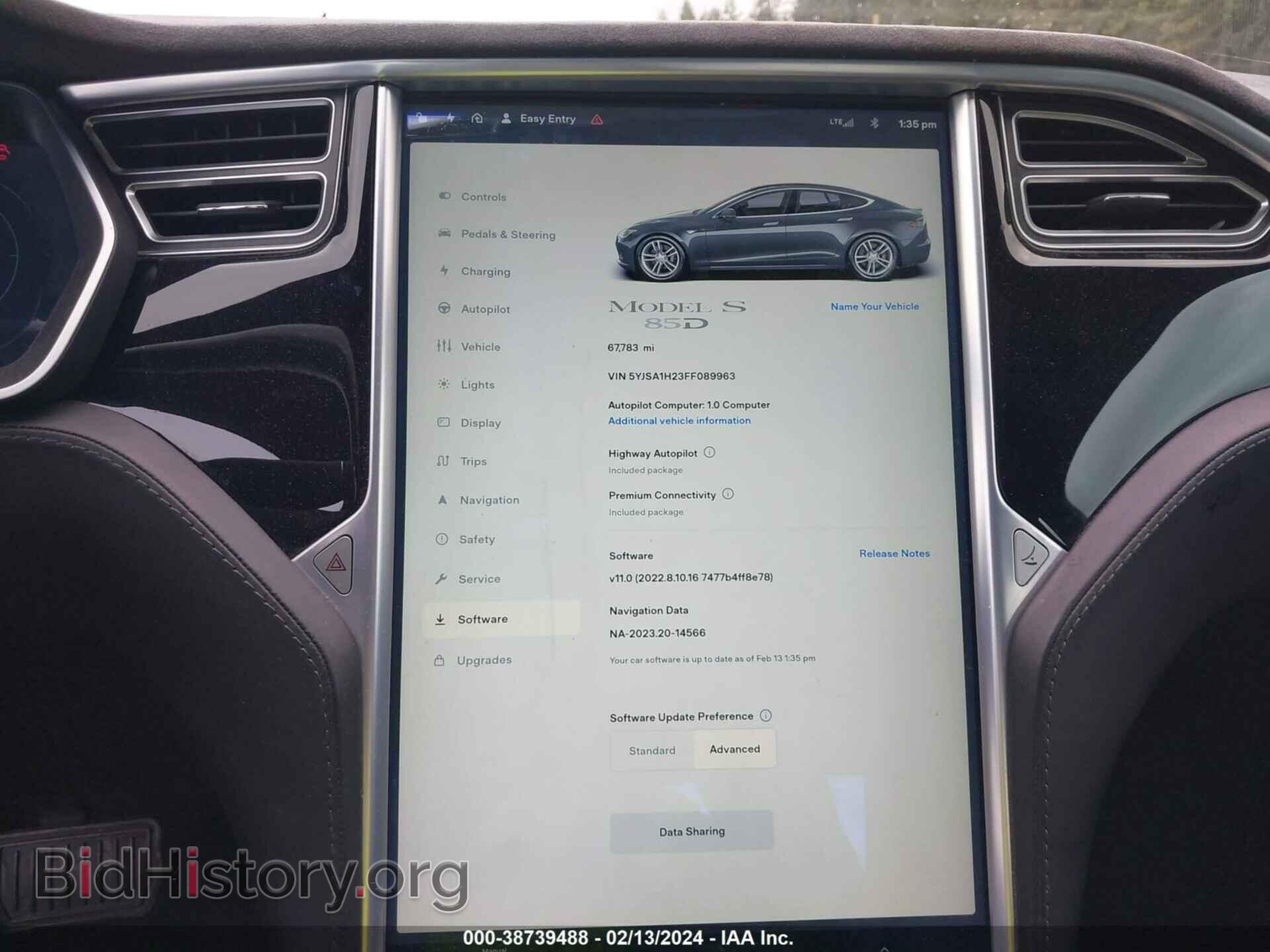 2015 TESLA MODEL S - VIN: 5YJSA1H23FF089963 - Photo 7