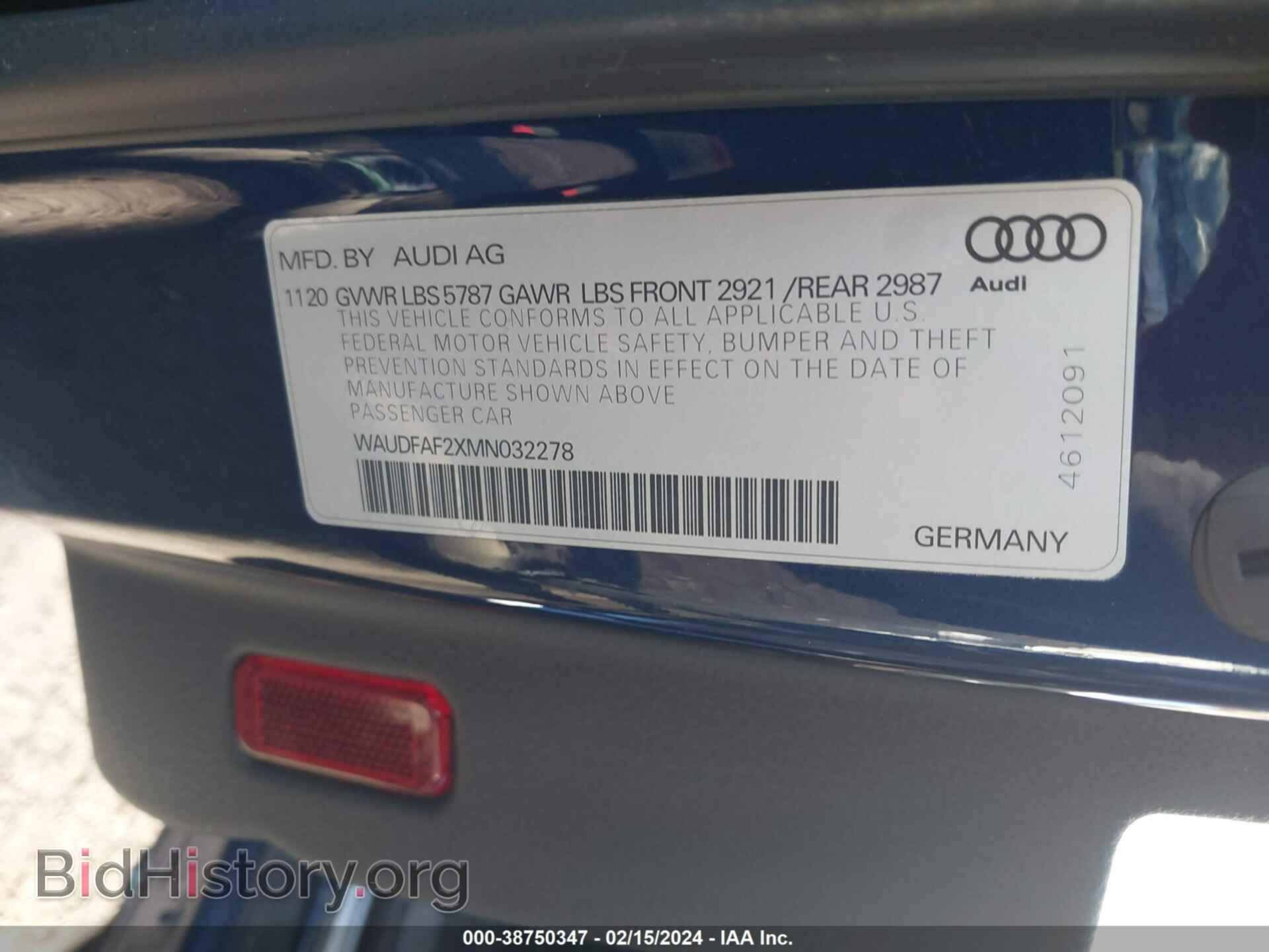2021 AUDI S6 - VIN: WAUDFAF2XMN032278 - Фото 9