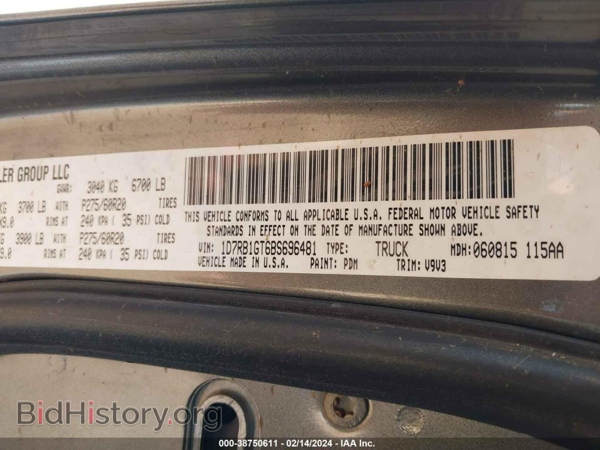 2011 RAM RAM 1500 - VIN: 1D7RB1GT6BS696481 - Фото 9