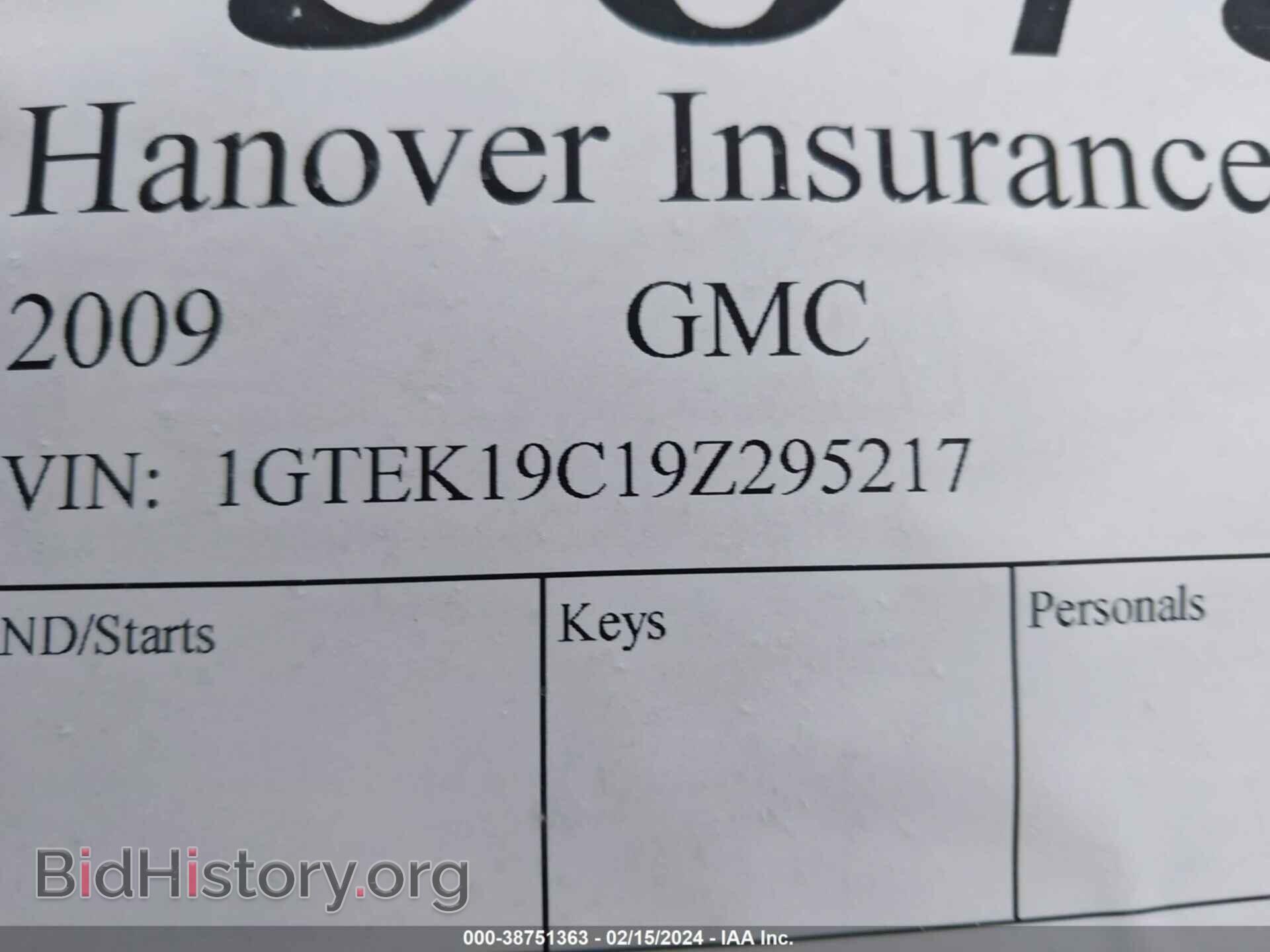 2009 GMC SIERRA 1500 - VIN: 1GTEK19C19Z295217 - Фото 9