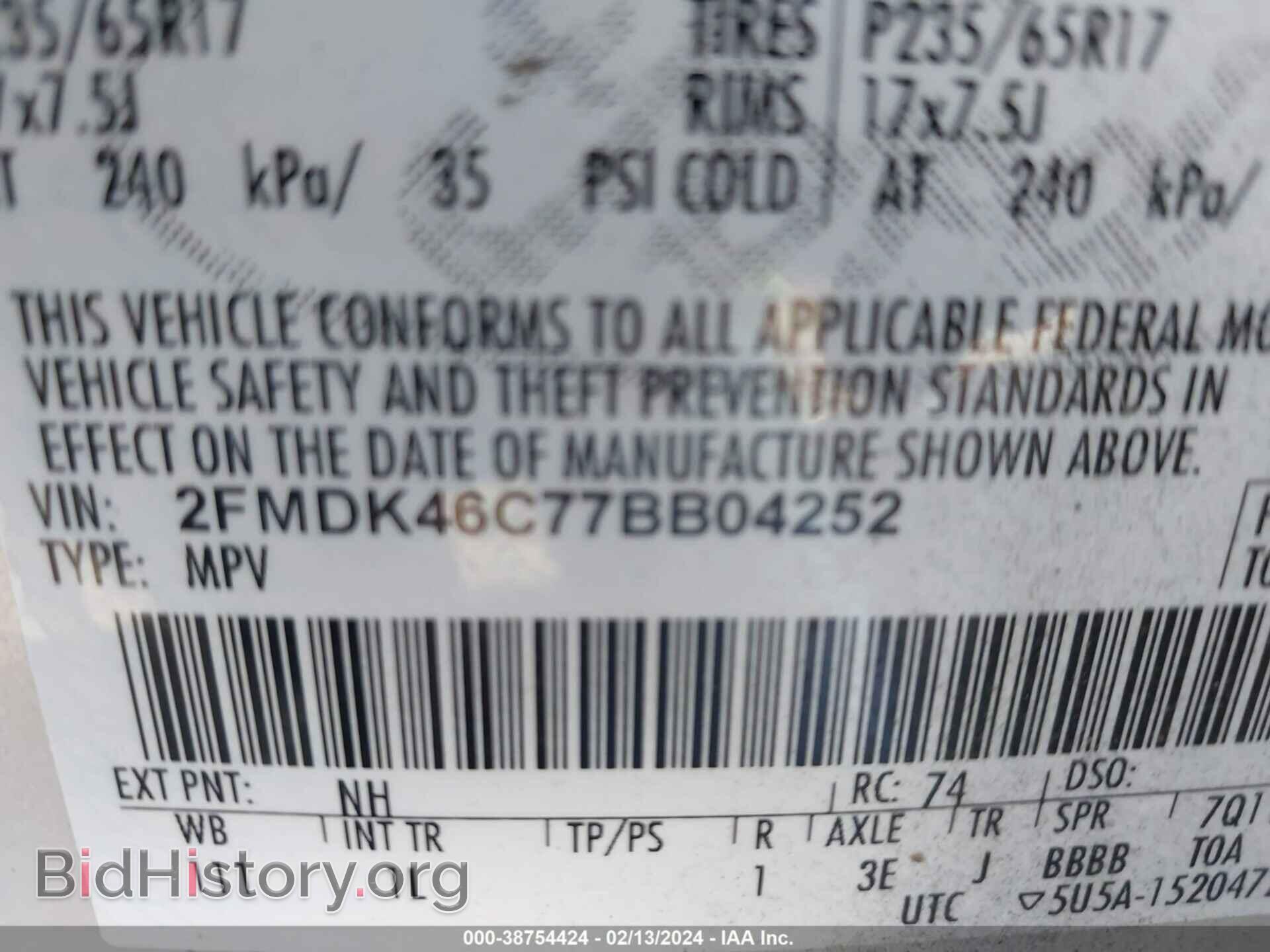 2007 FORD EDGE - VIN: 2FMDK46C77BB04252 - Фото 9
